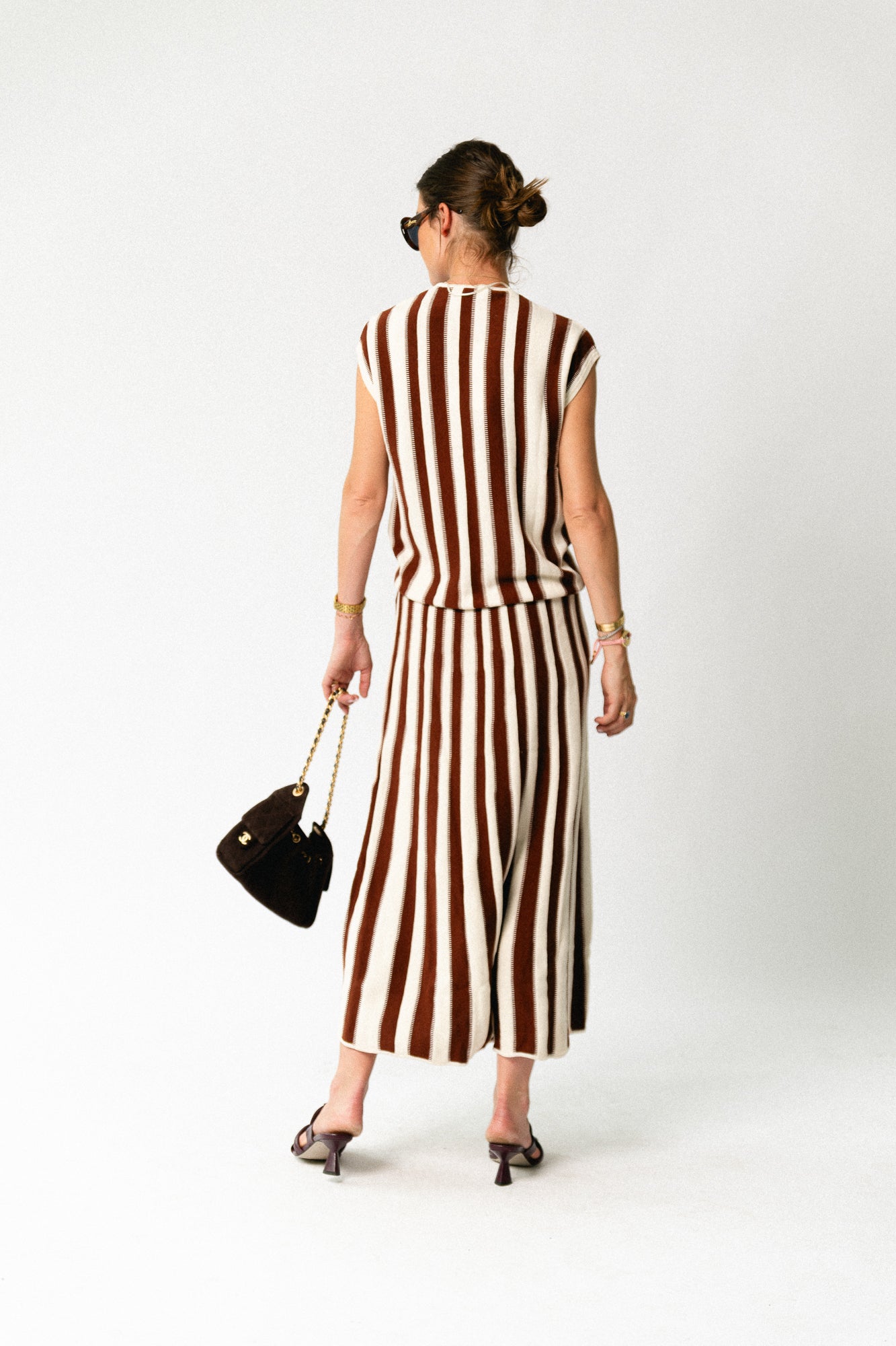SLFLina HW knit long skirt birch/cherry mahogany