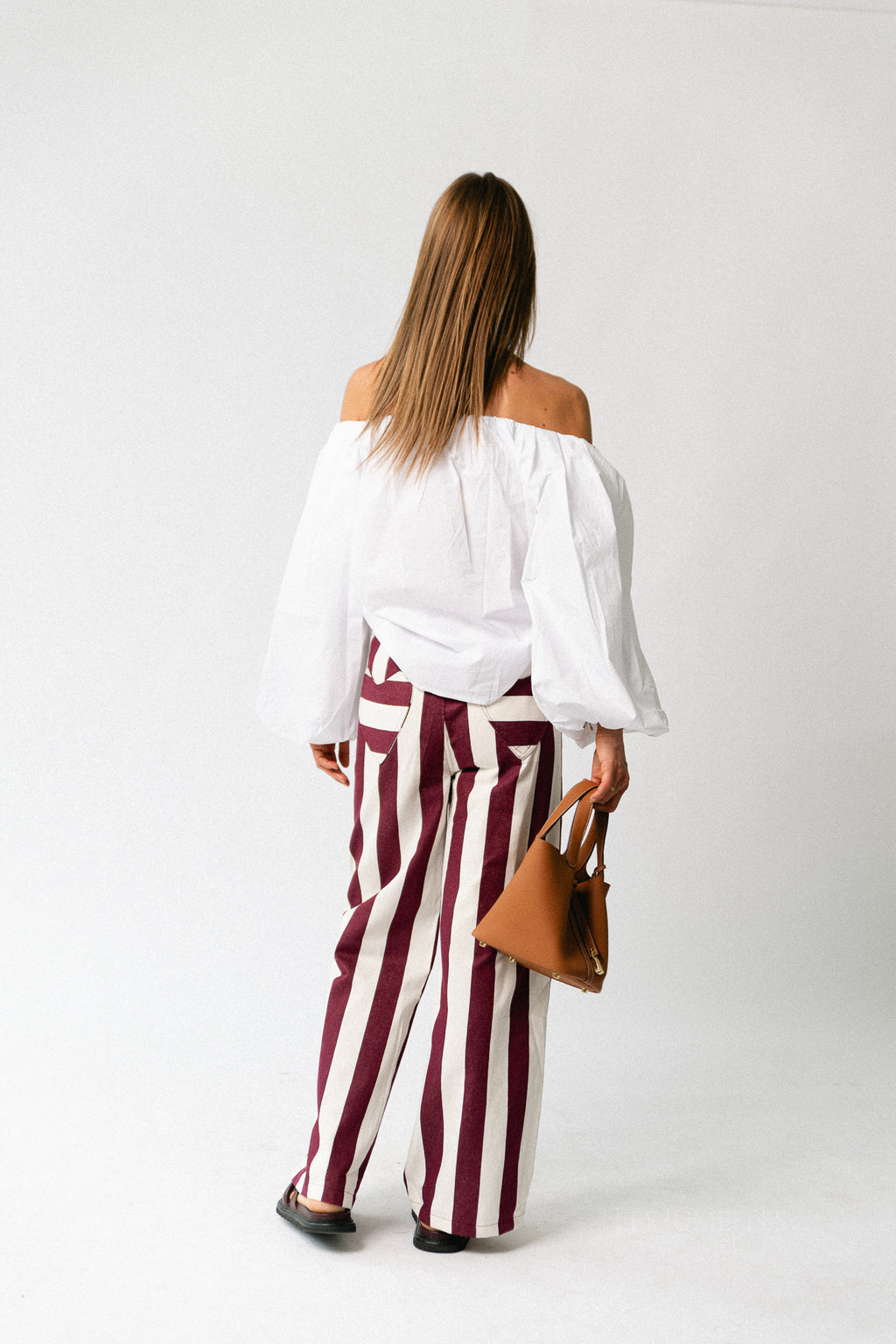 Fran Off-Shoulder-Bluse weiß