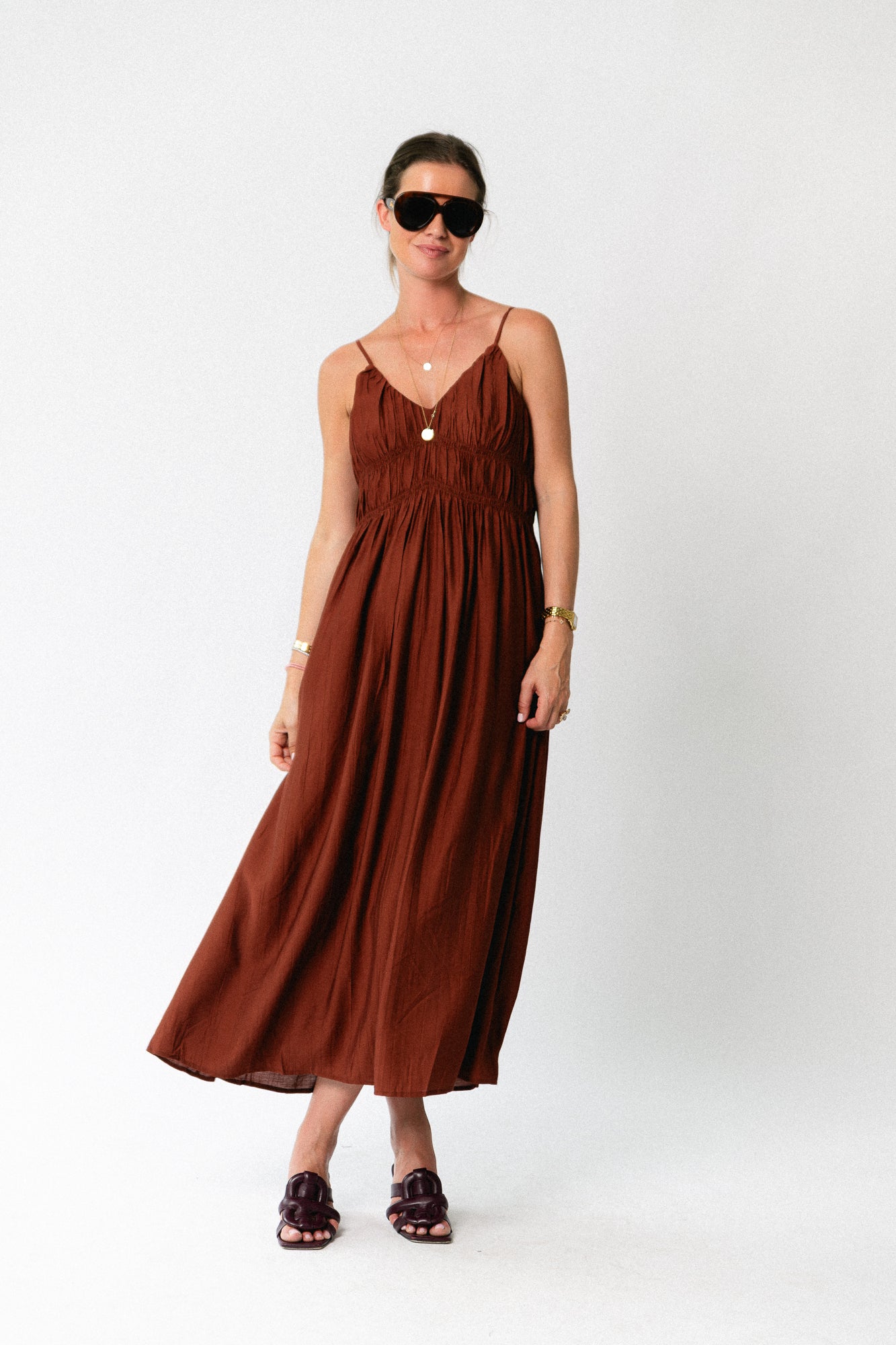 SLFJackie regular strap ankle dress cherry mahogany