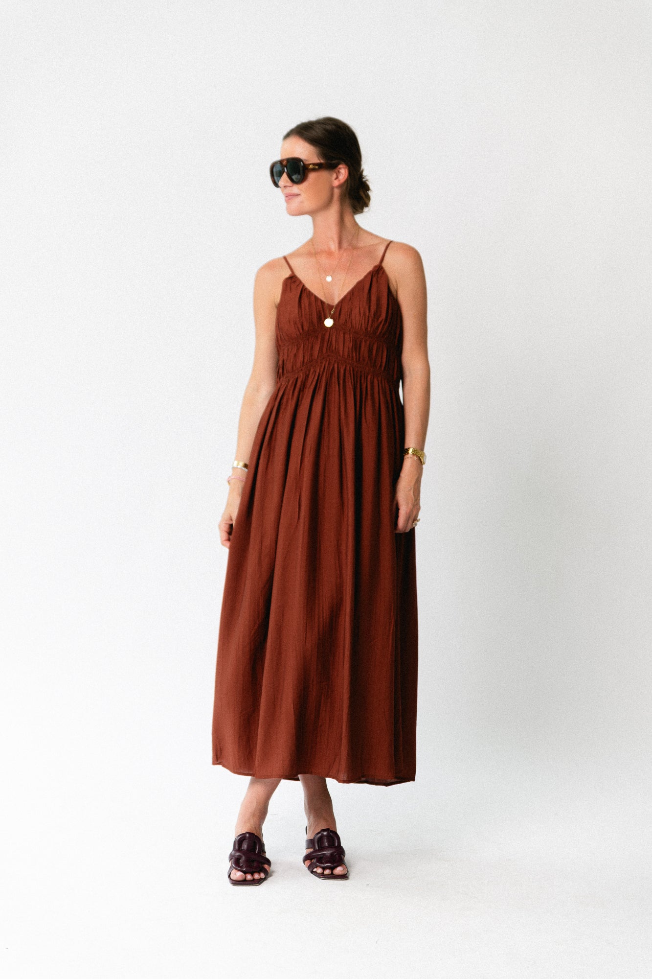SLFJackie regular strap ankle dress cherry mahogany