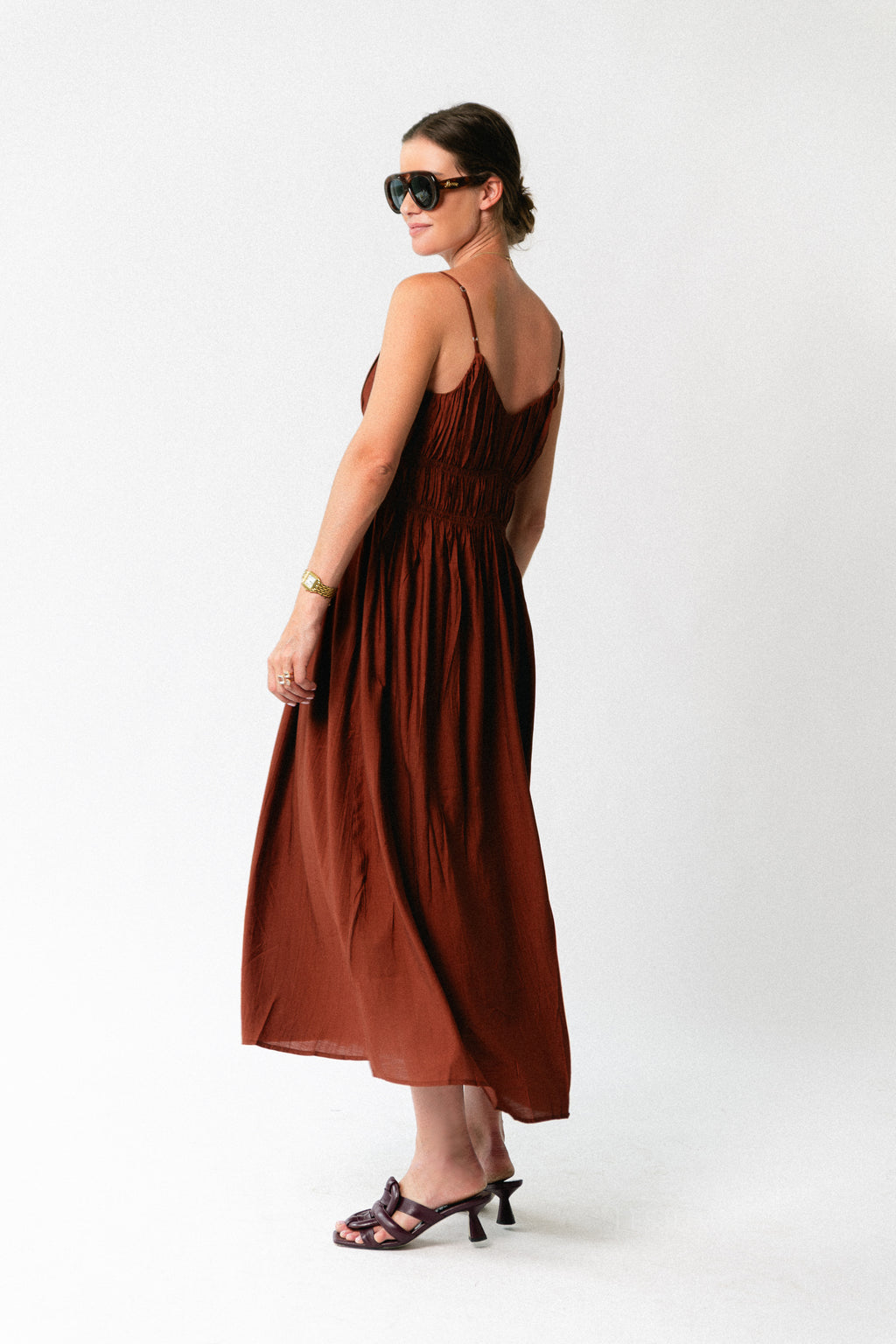 SLFJackie regular strap ankle dress cherry mahogany