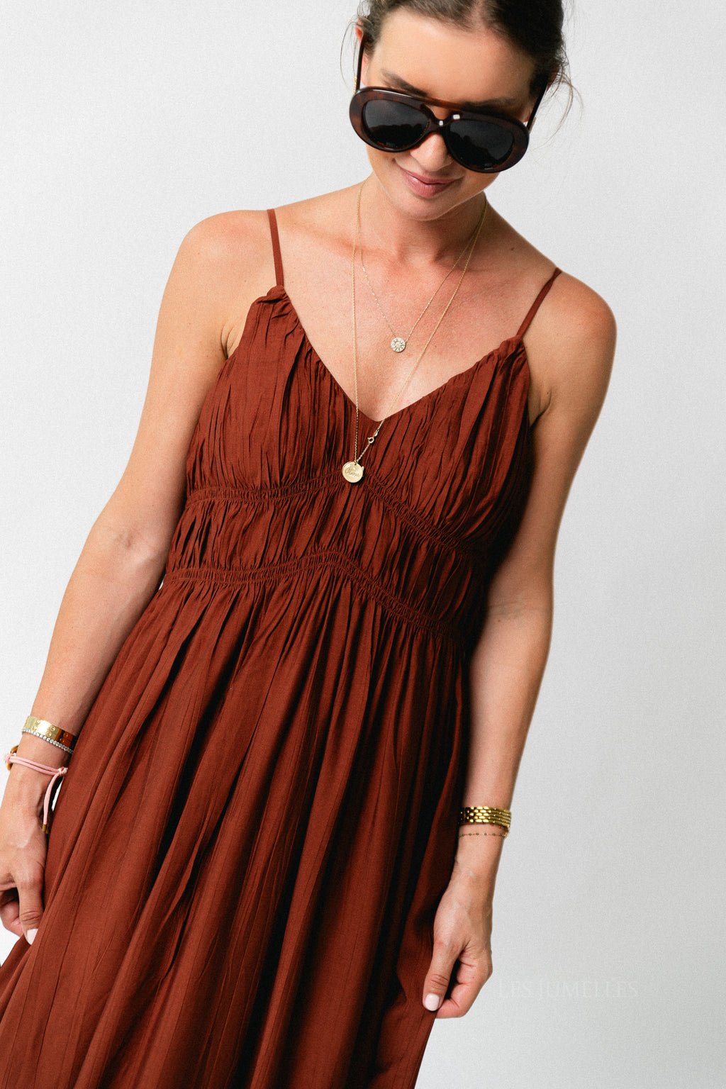 SLFJackie regular strap ankle dress cherry mahogany