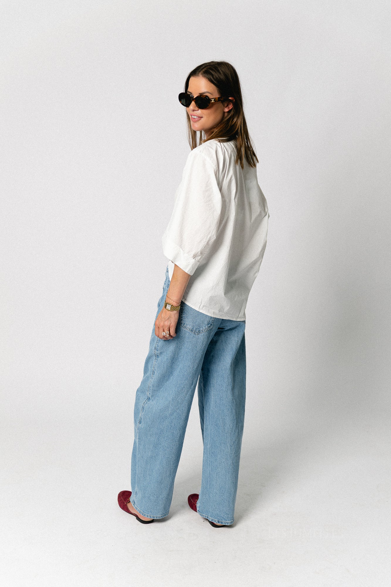 Myra off shoulder shirt white