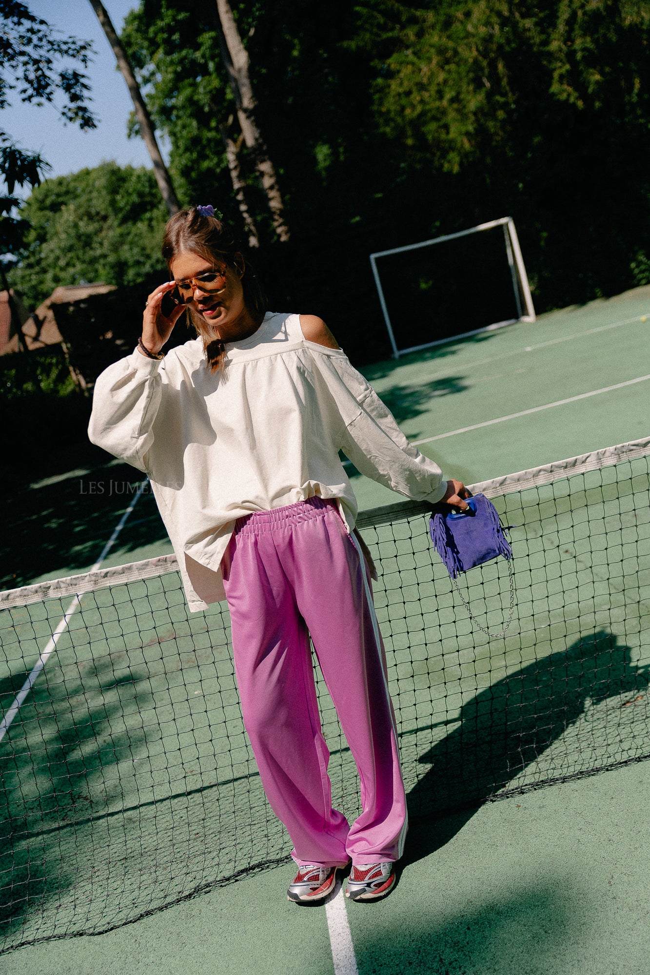 Luna off shoulder sweatshirt ecru