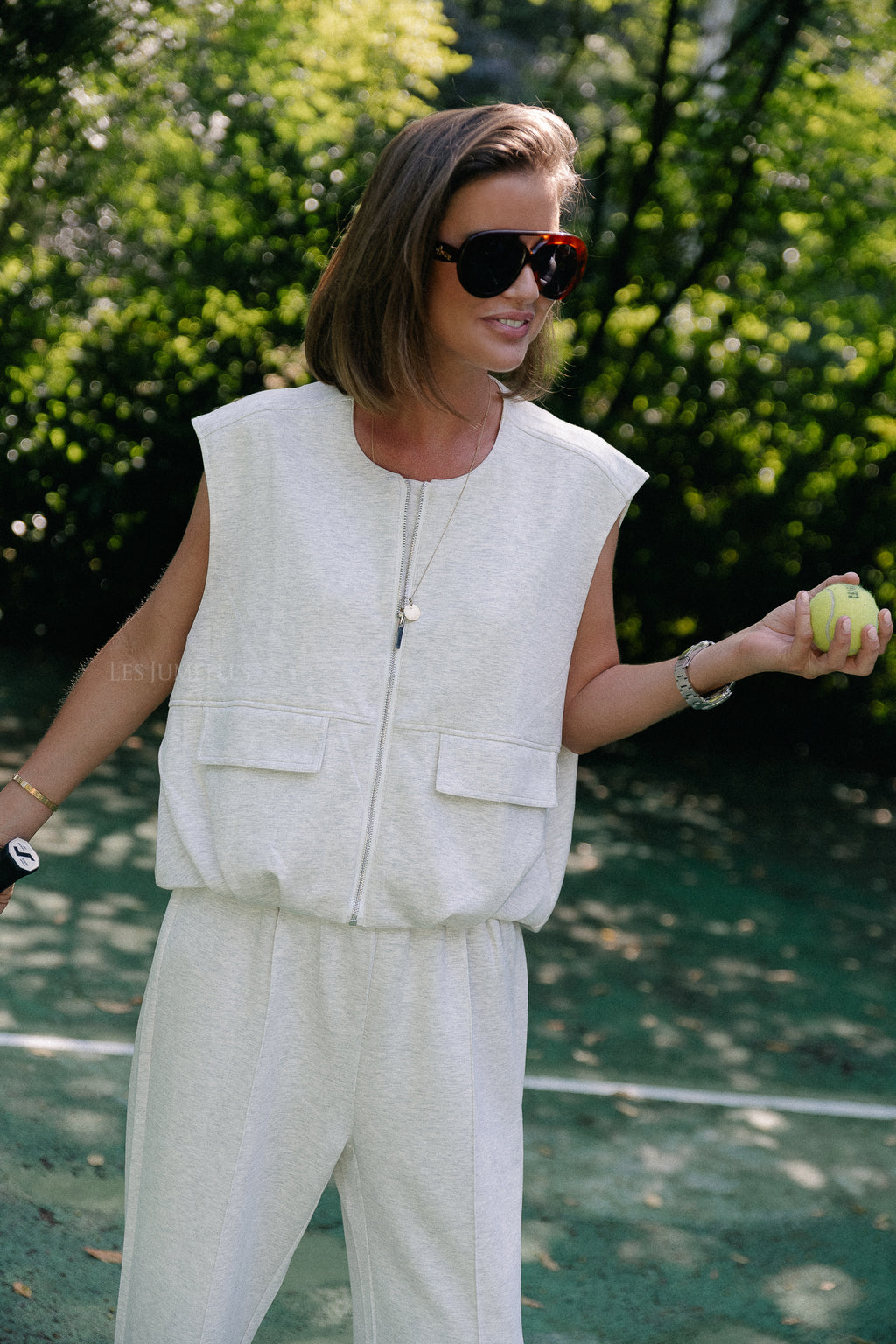 Lexie utility vest light grey melange
