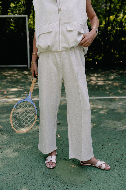 Les Jumelles Lexie pants light grey melange