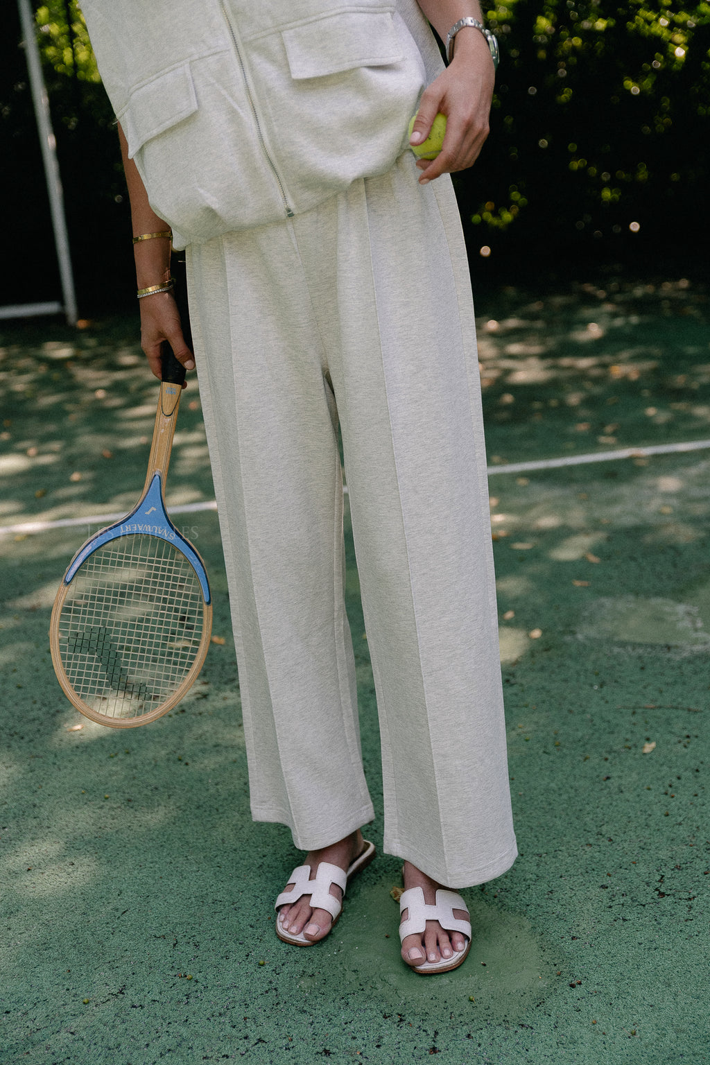 Lexie pants light grey melange