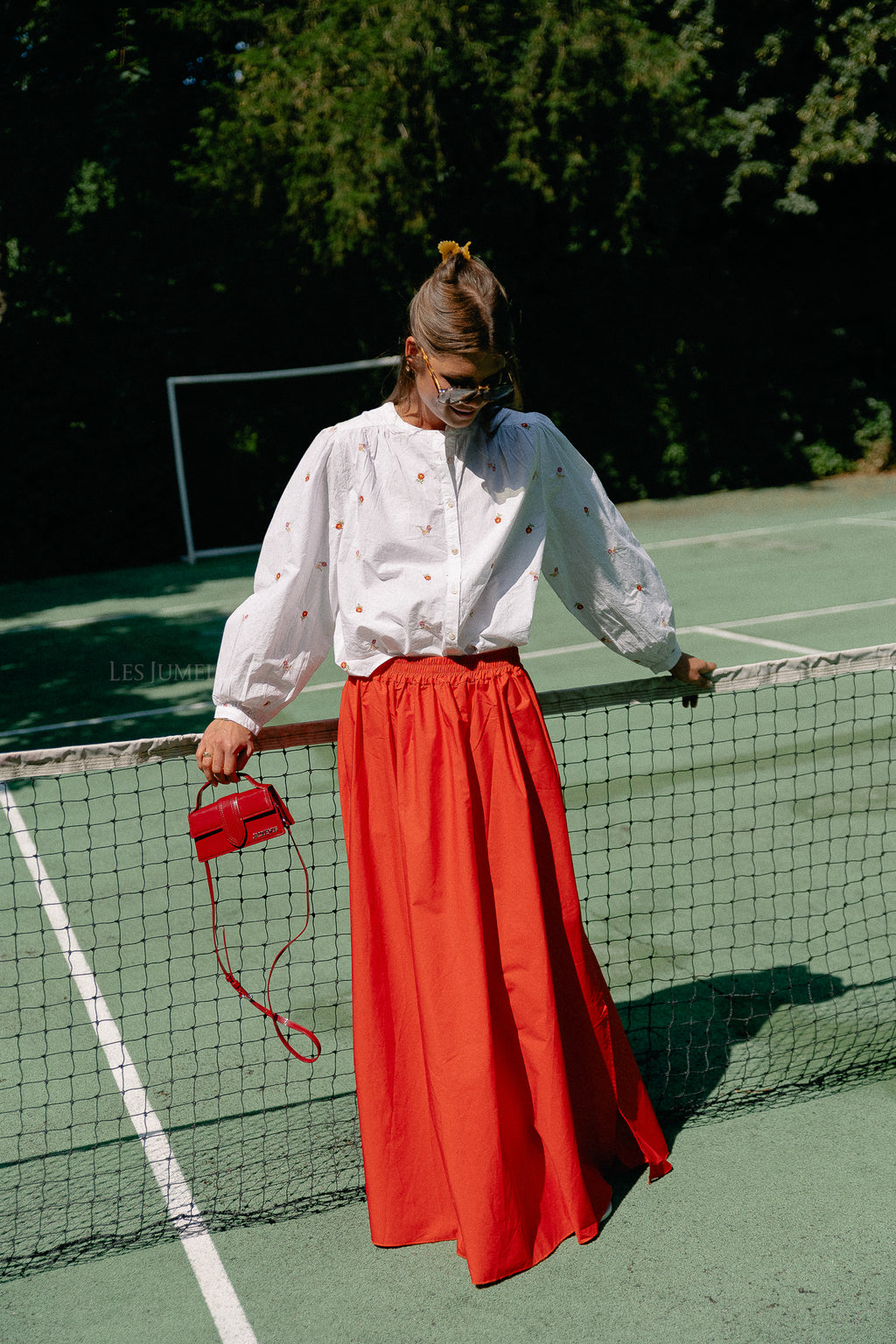 Fran long skirt coral