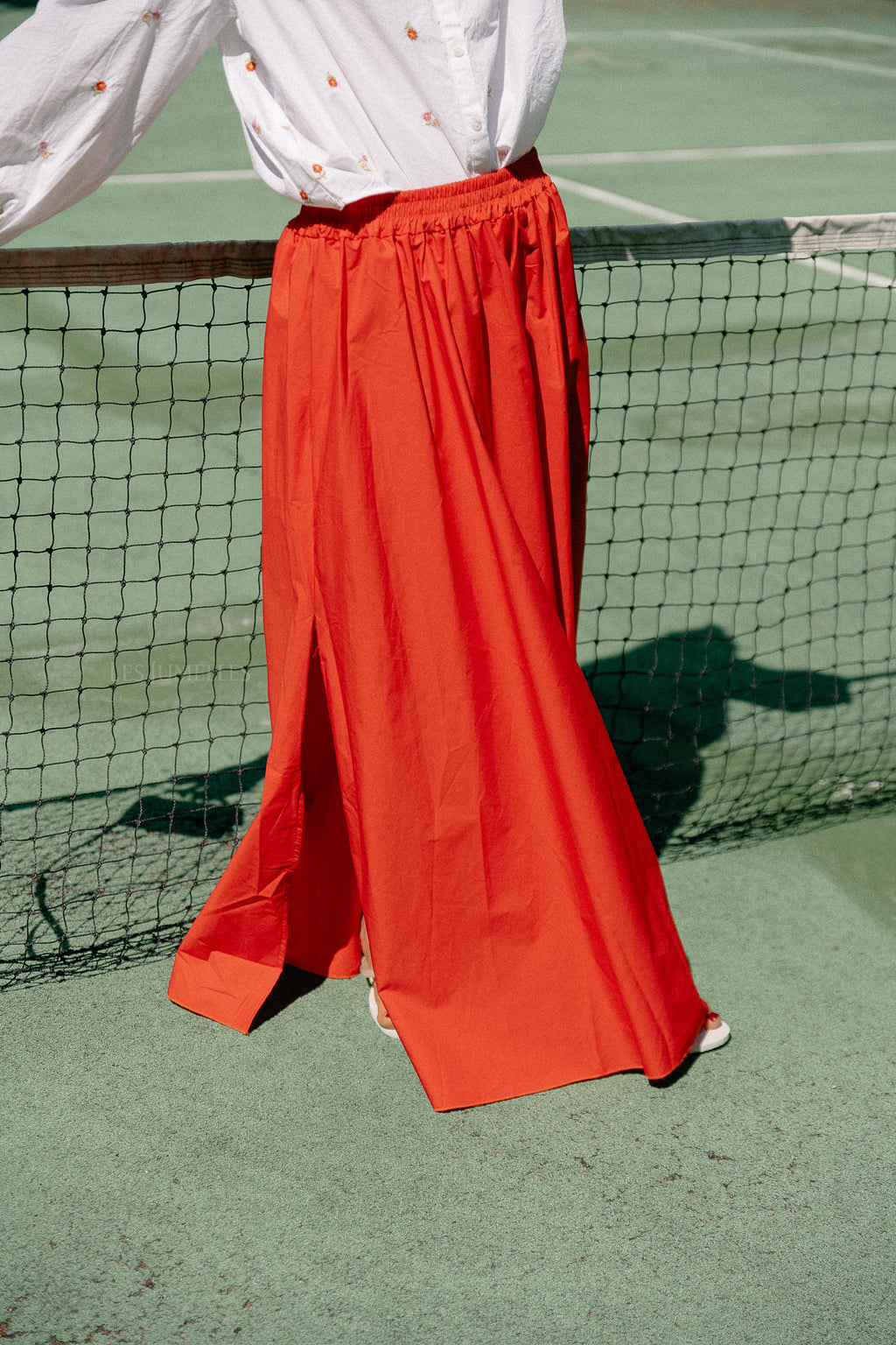 Fran long skirt coral