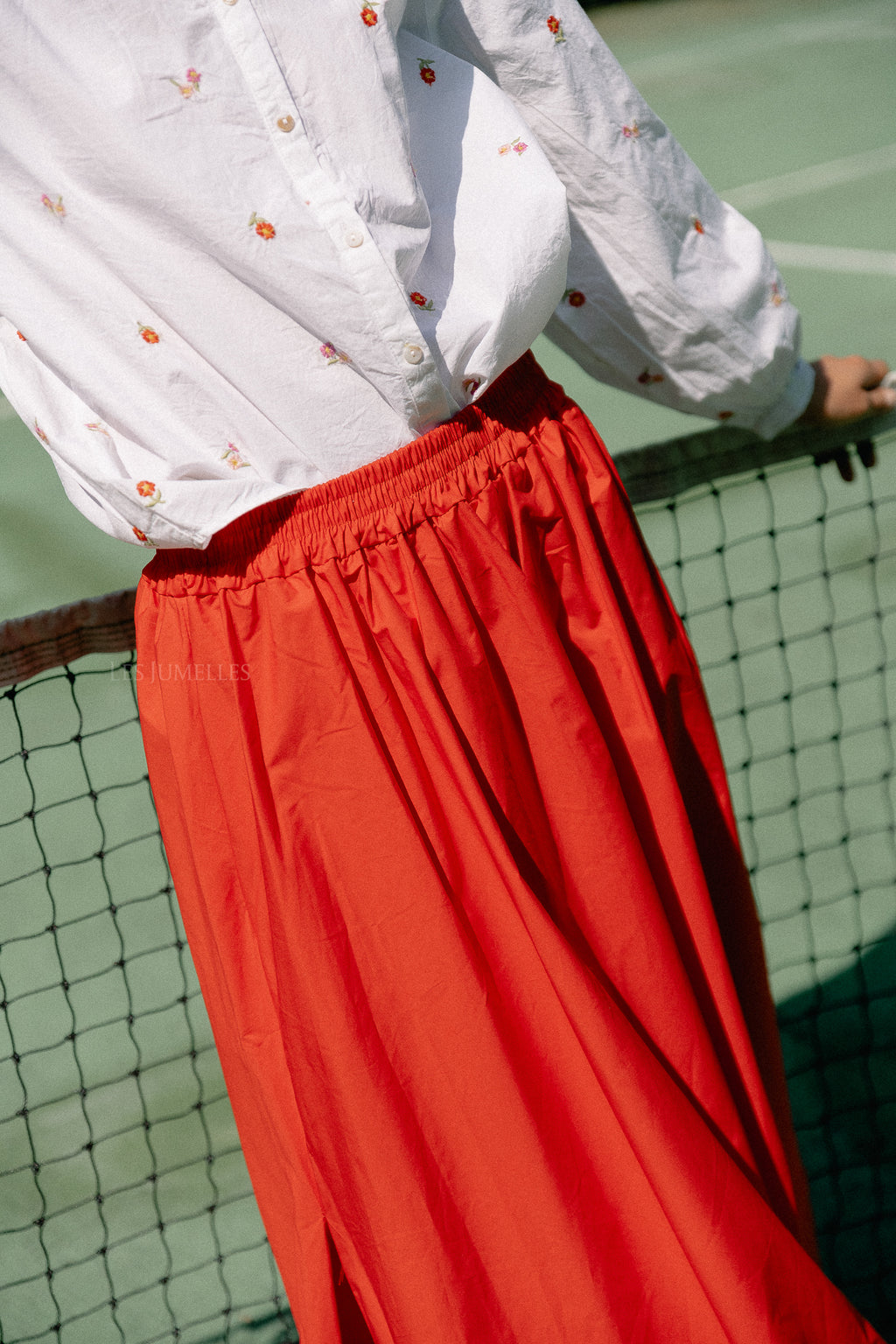 Fran long skirt coral