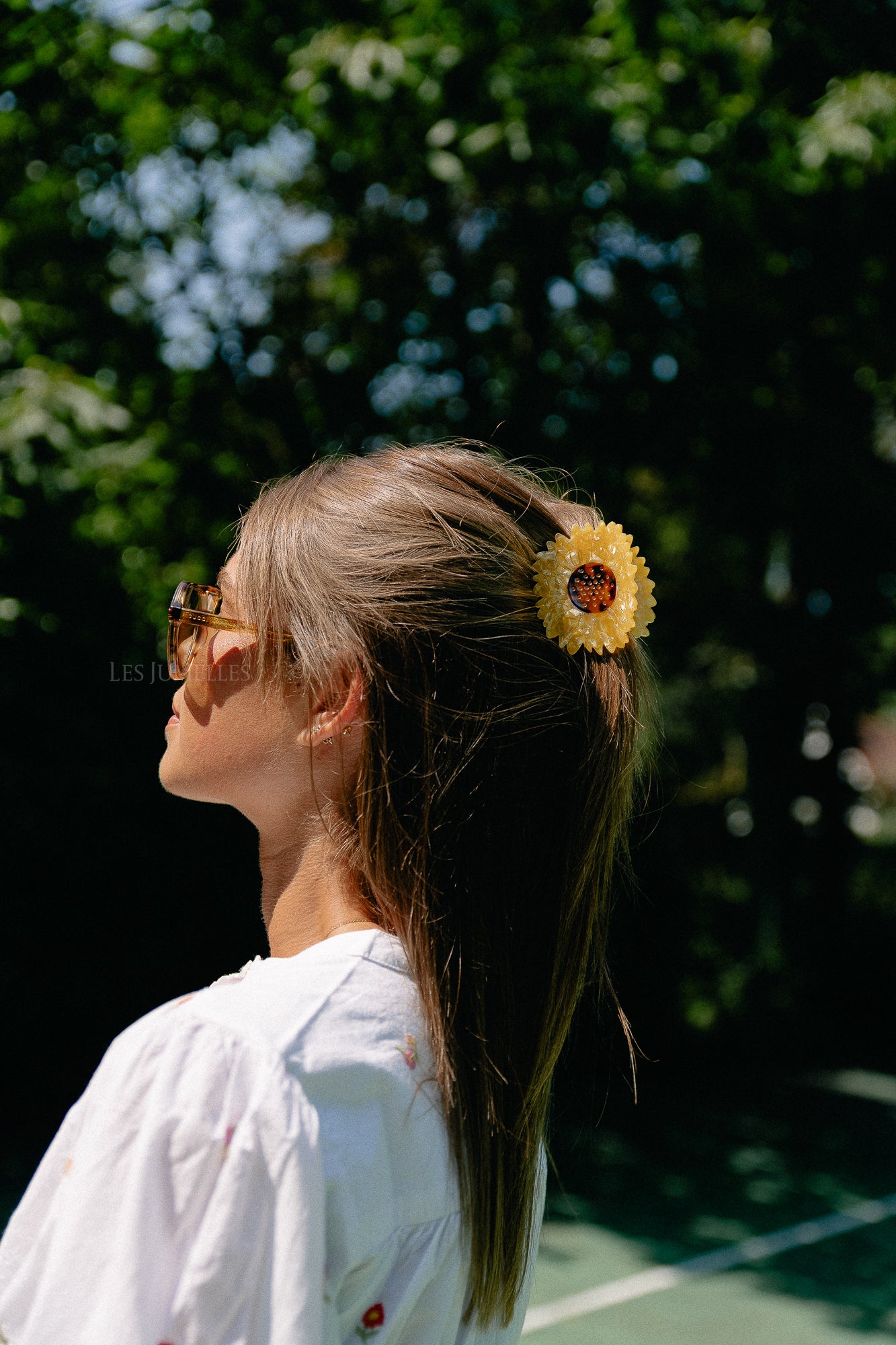 Sunflower hair clip
