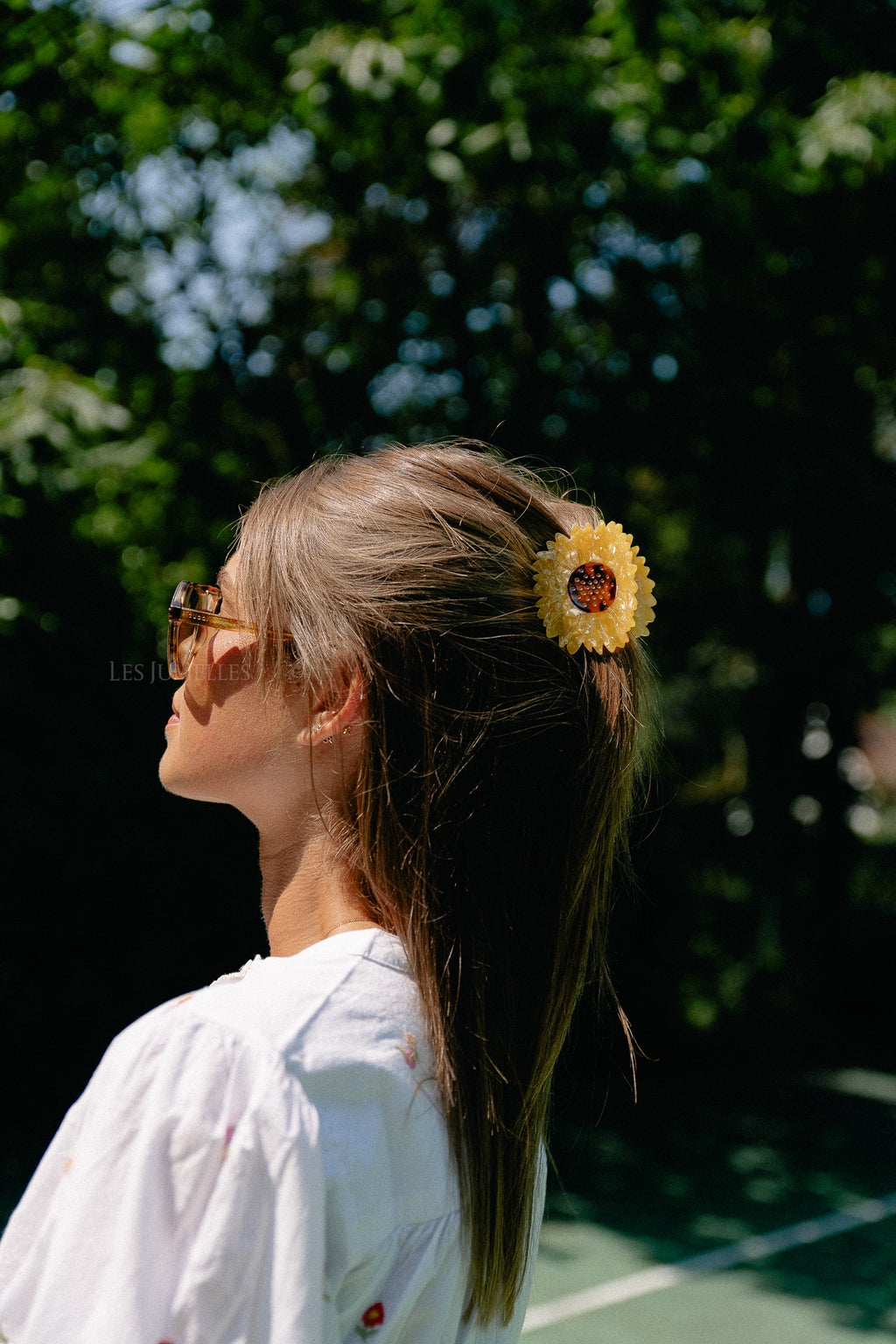 Sunflower hair clip