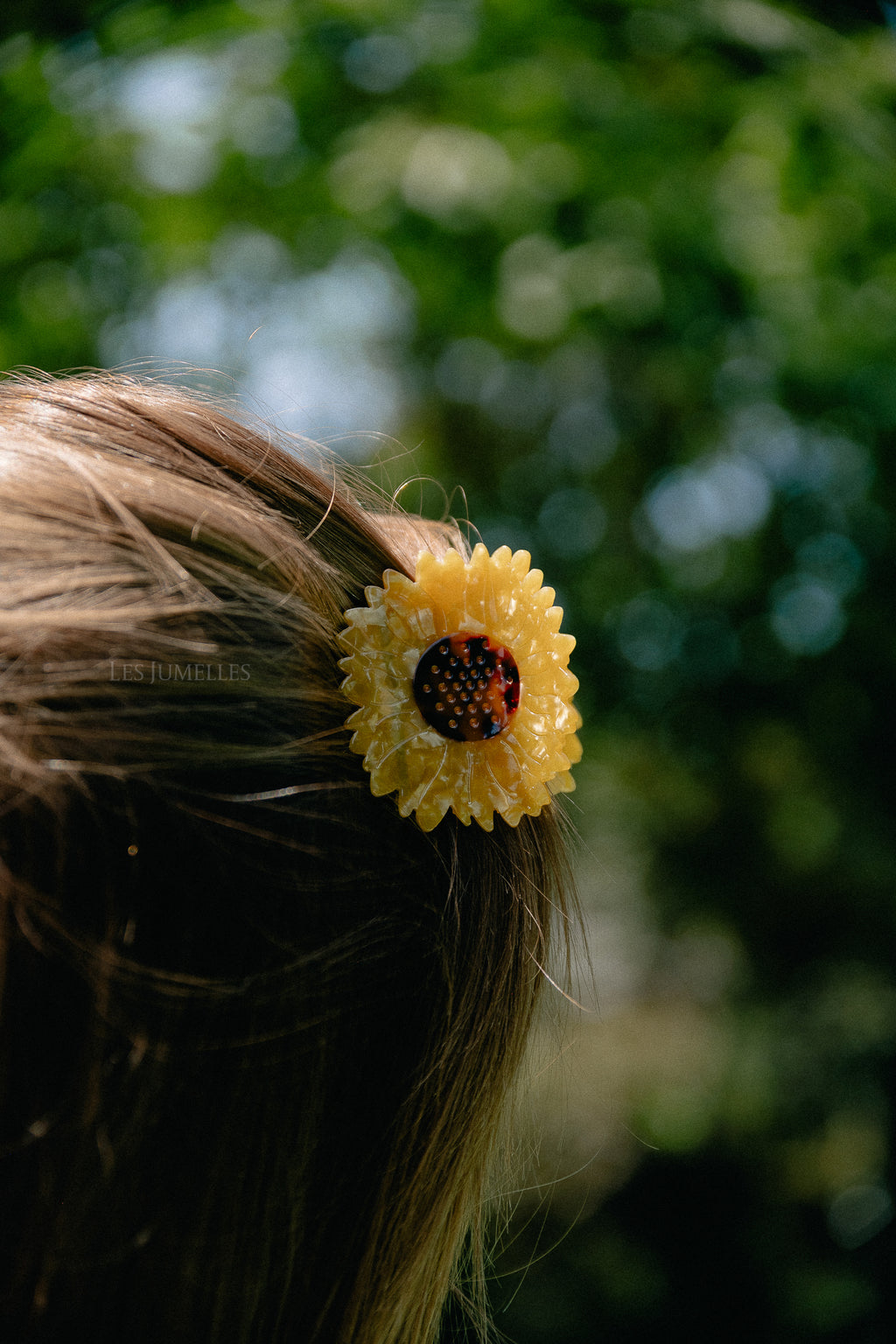 Sunflower hair clip