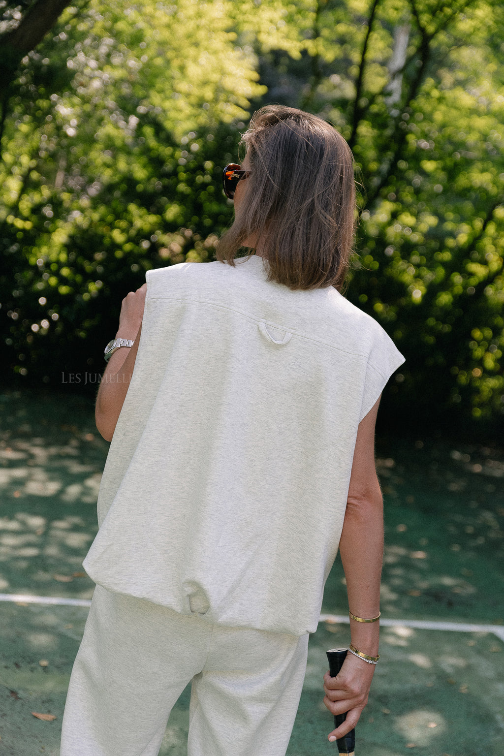 Lexie utility vest light grey melange
