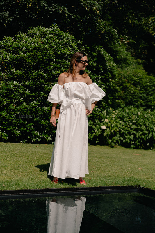 Les Jumelles Fran long skirt white