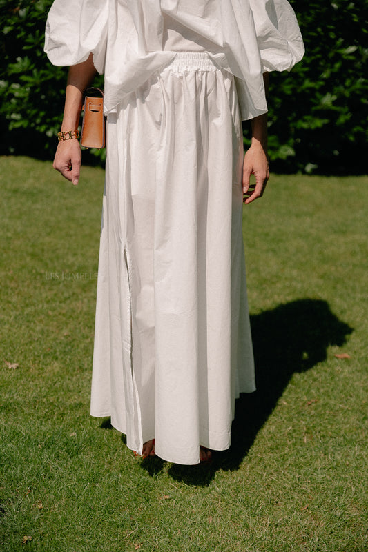 Les Jumelles Fran long skirt white