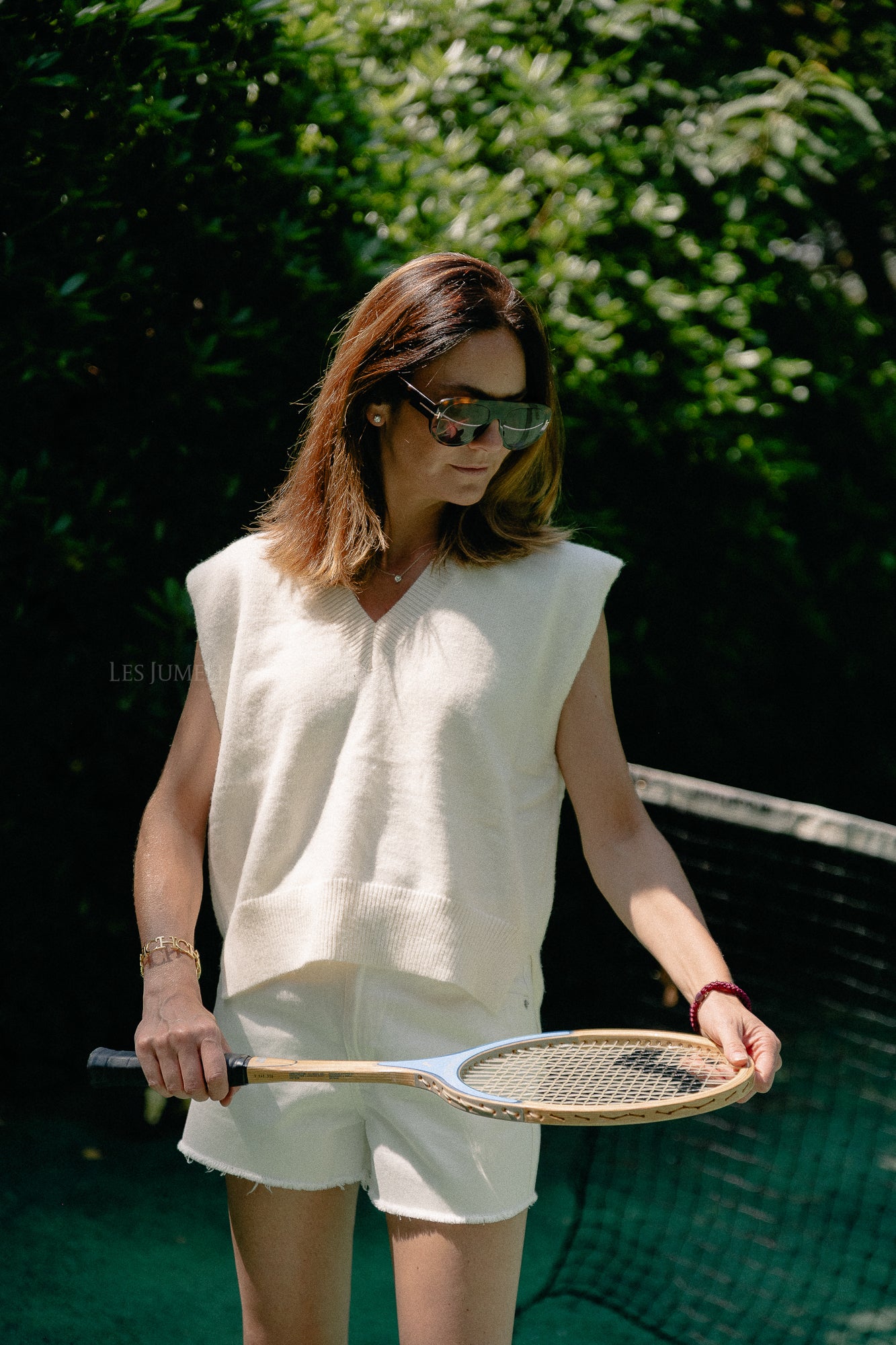Anaïs sleeveless sweater vest ecru