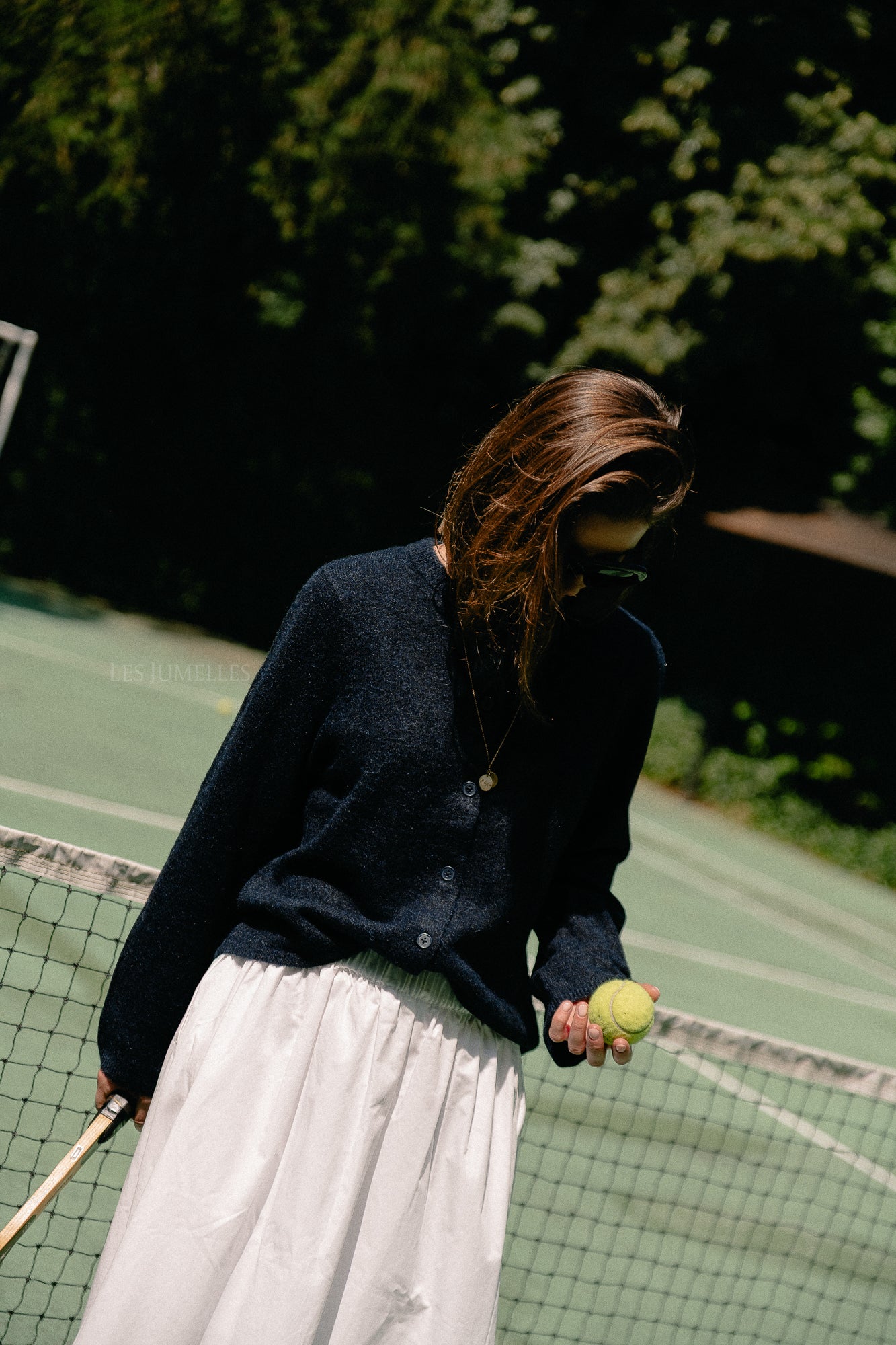 SLFLulu LS knit cardigan dark sapphire/melange
