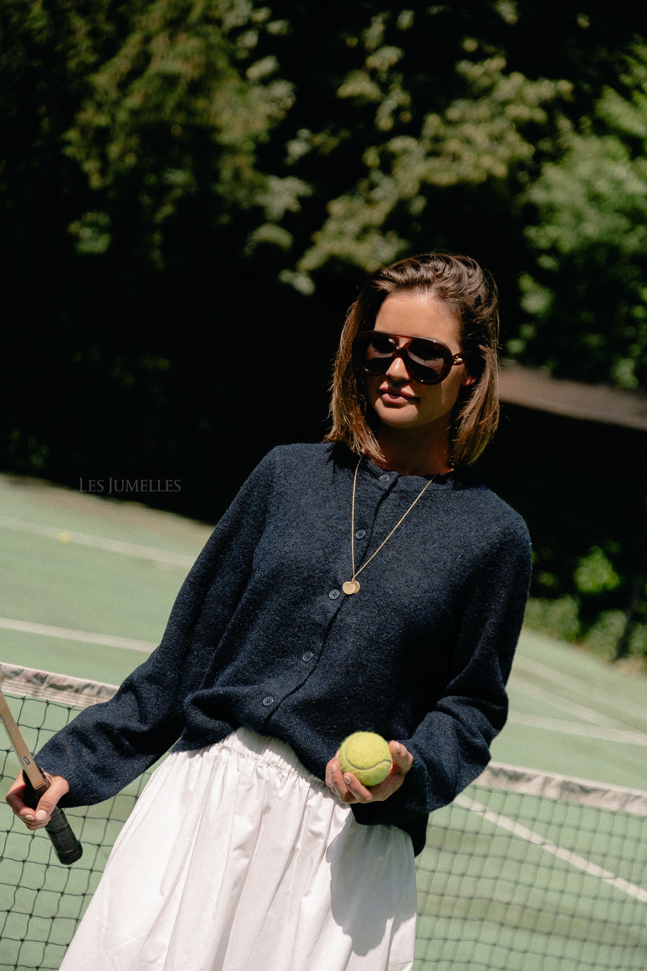 SLFLulu LS knit cardigan dark sapphire/melange