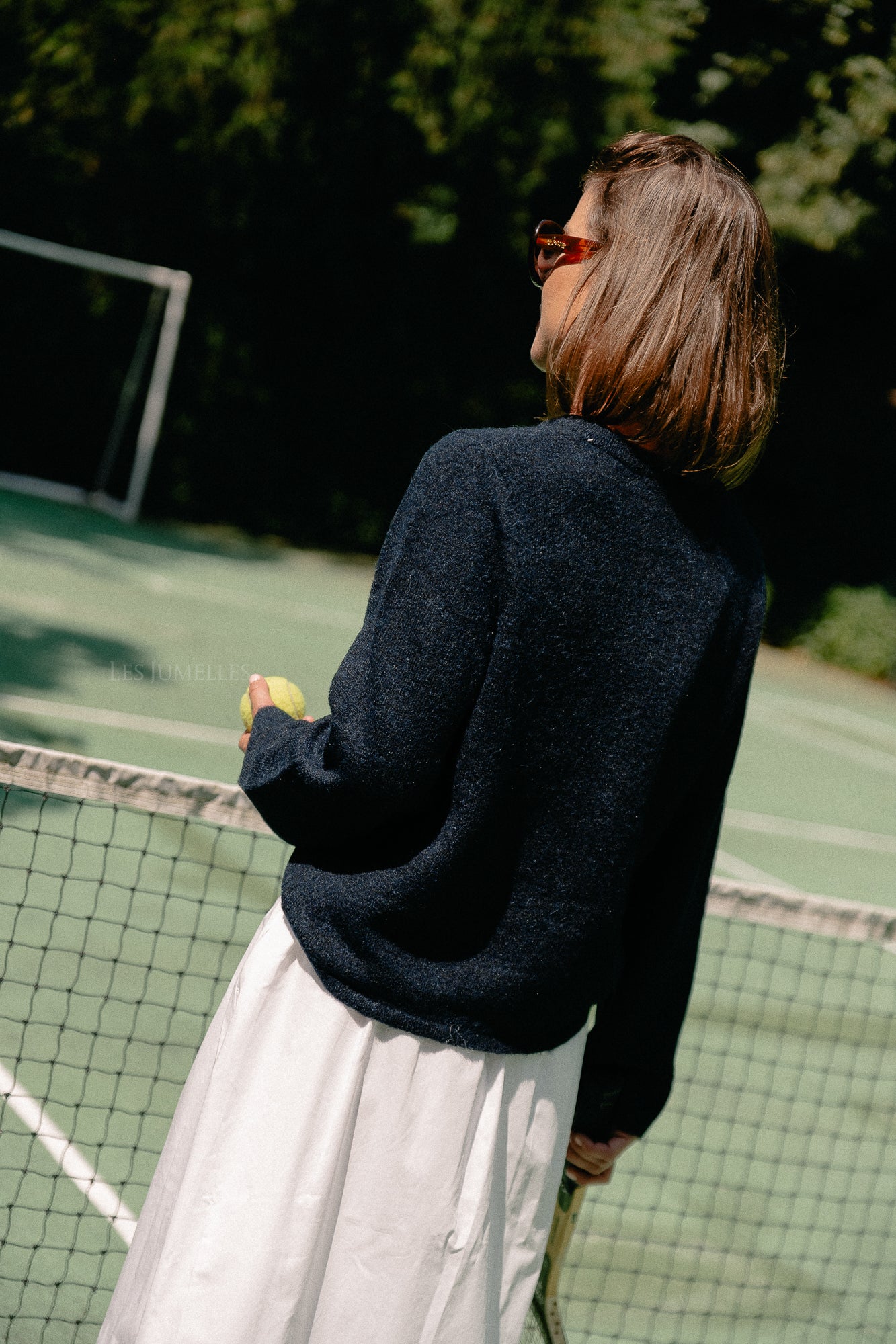 SLFLulu LS knit cardigan dark sapphire/melange