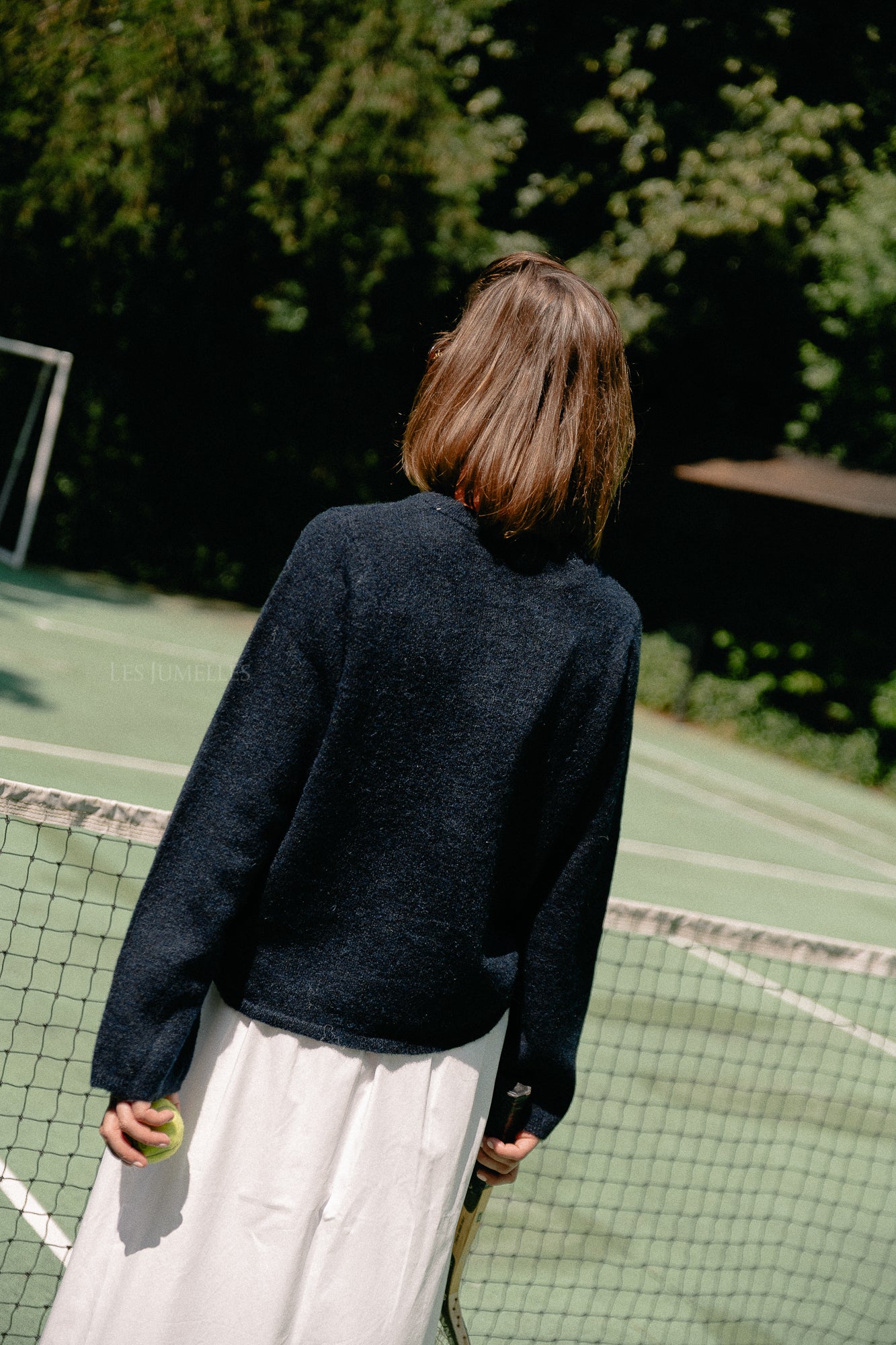 SLFLulu LS knit cardigan dark sapphire/melange