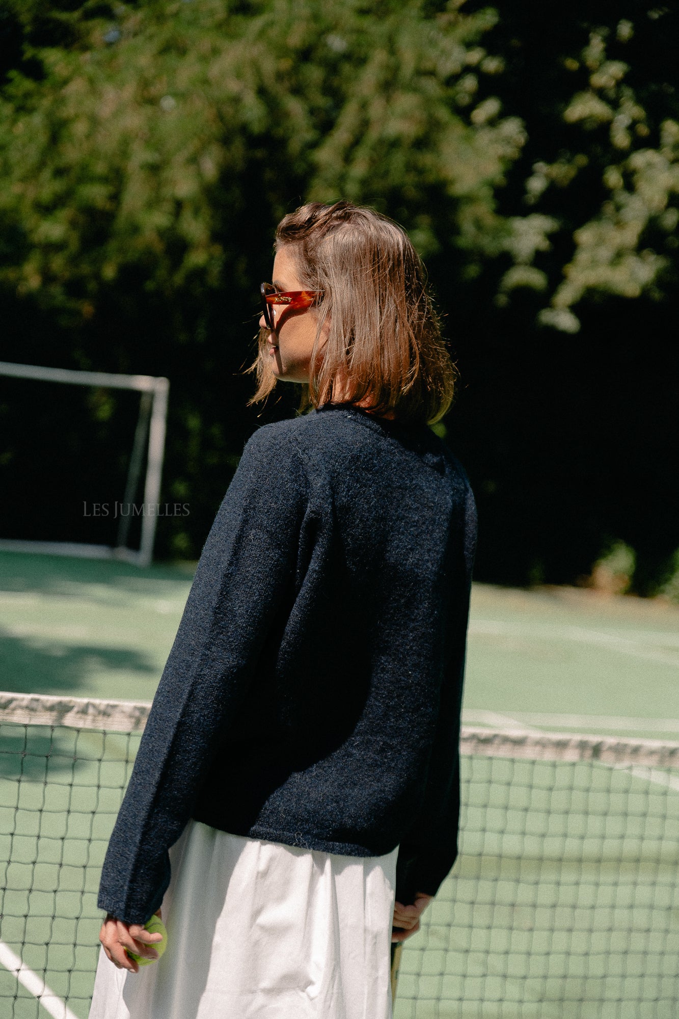 SLFLulu LS knit cardigan dark sapphire/melange