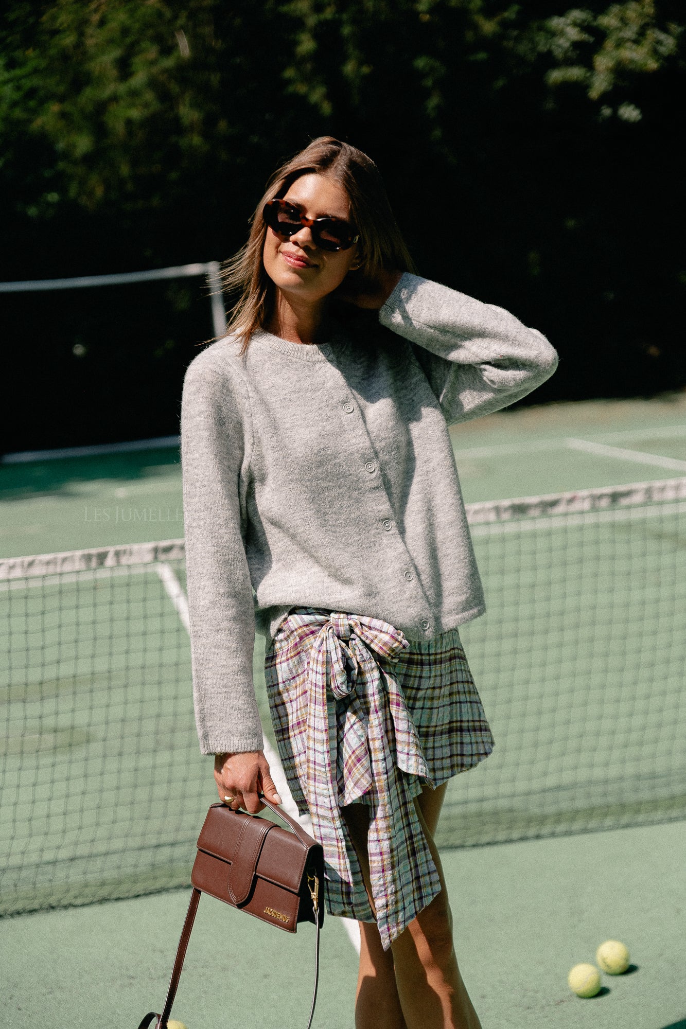 SLFLulu LS knit cardigan light grey/melange