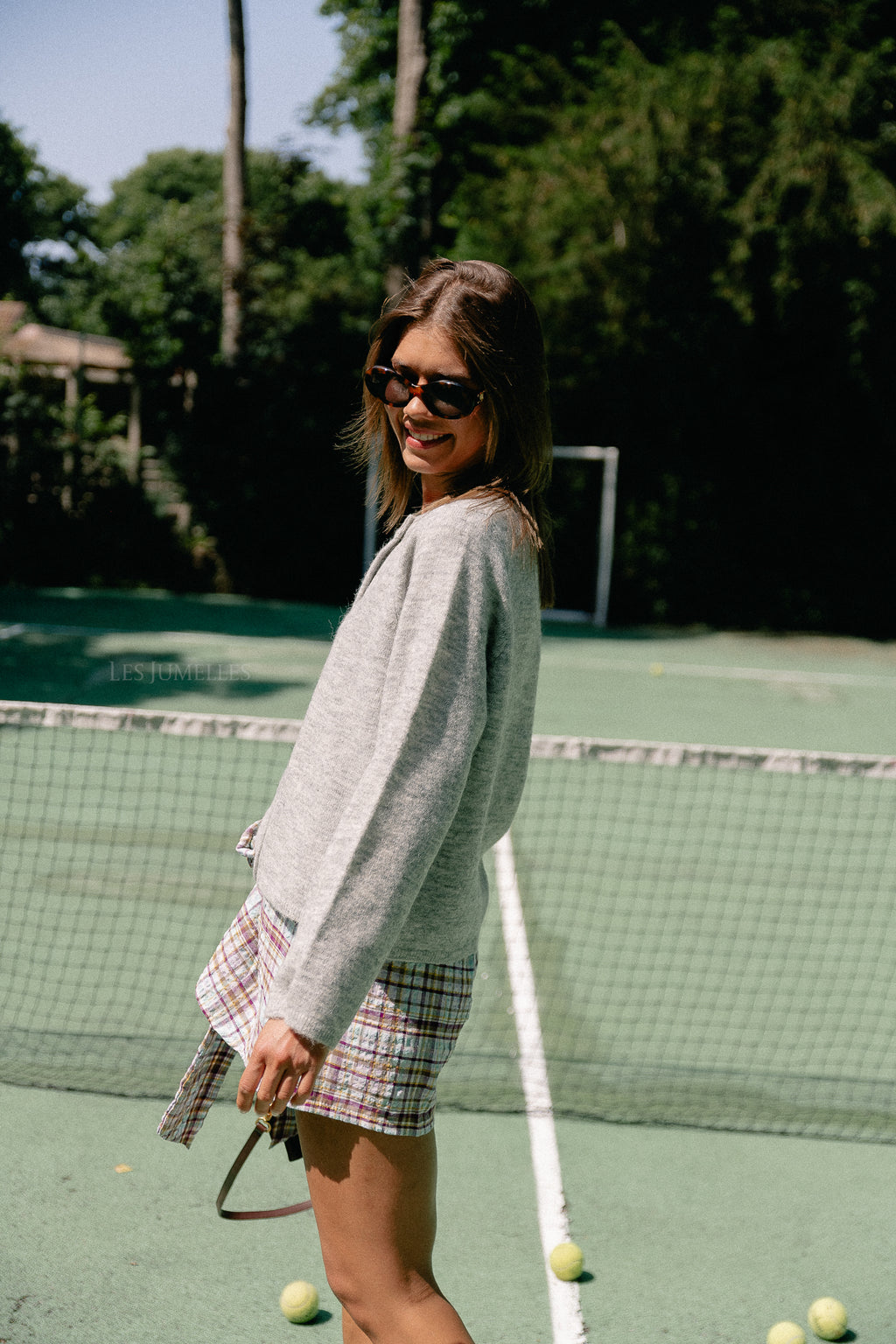 SLFLulu LS knit cardigan light grey/melange
