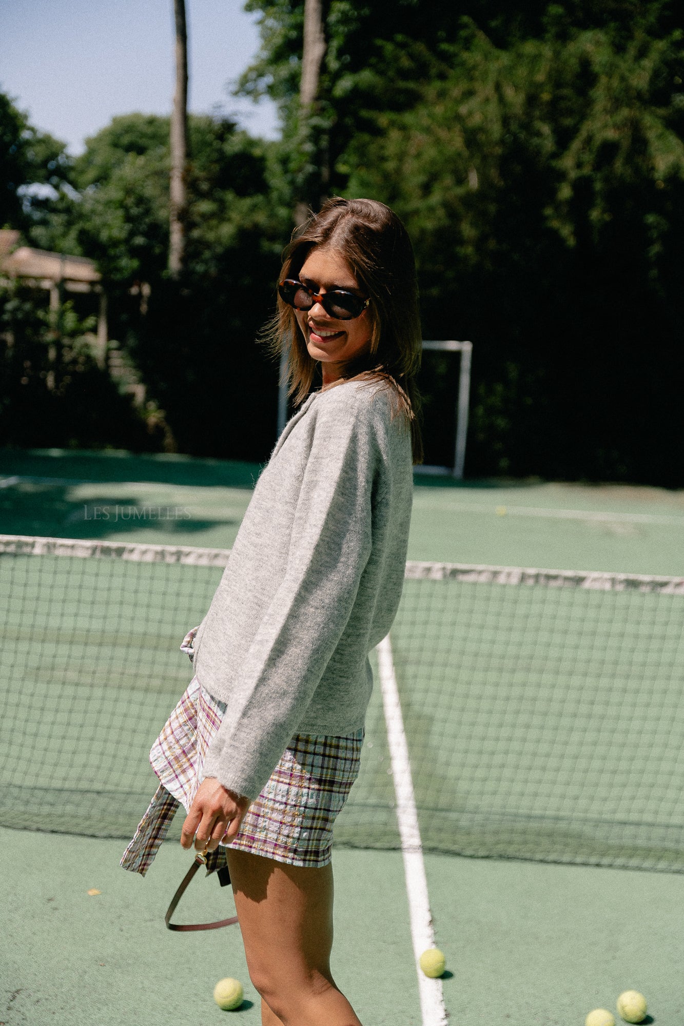 SLFLulu LS knit cardigan light grey/melange