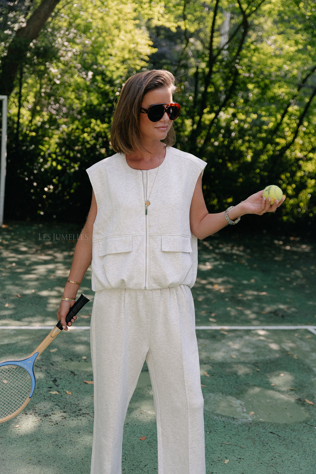 Lexie utility vest light grey melange