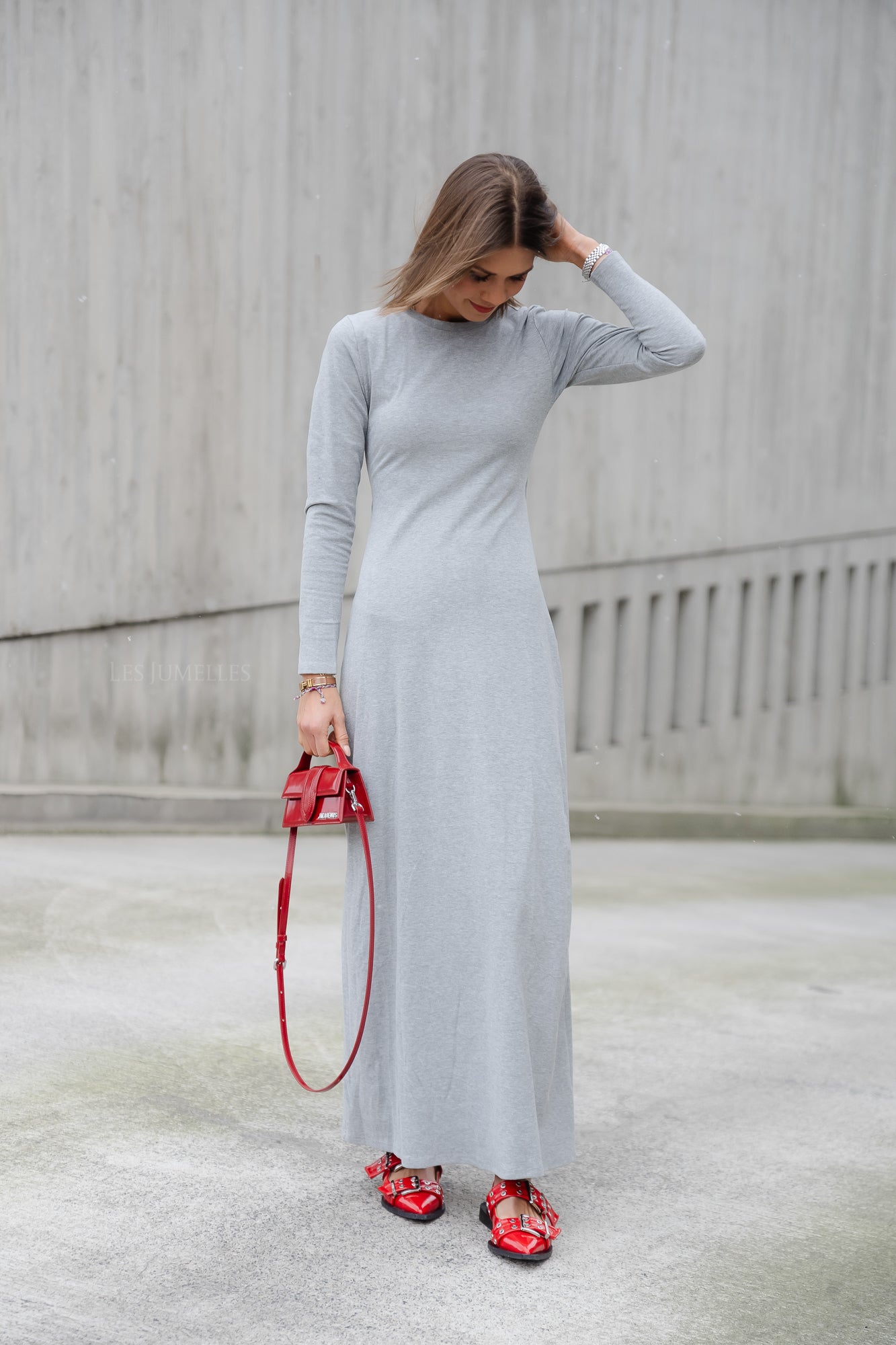 Grey long sleeve clearance t shirt dress