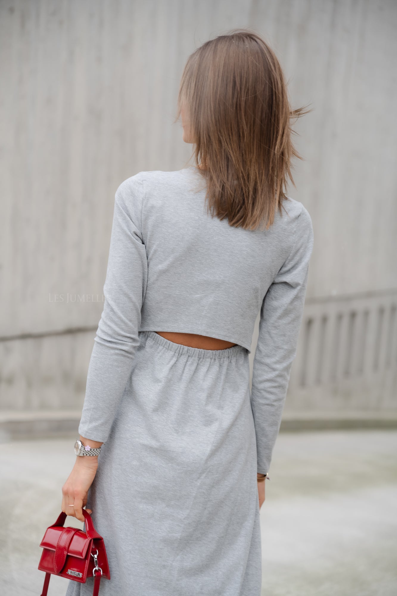 Grey t outlet shirt dress outfit