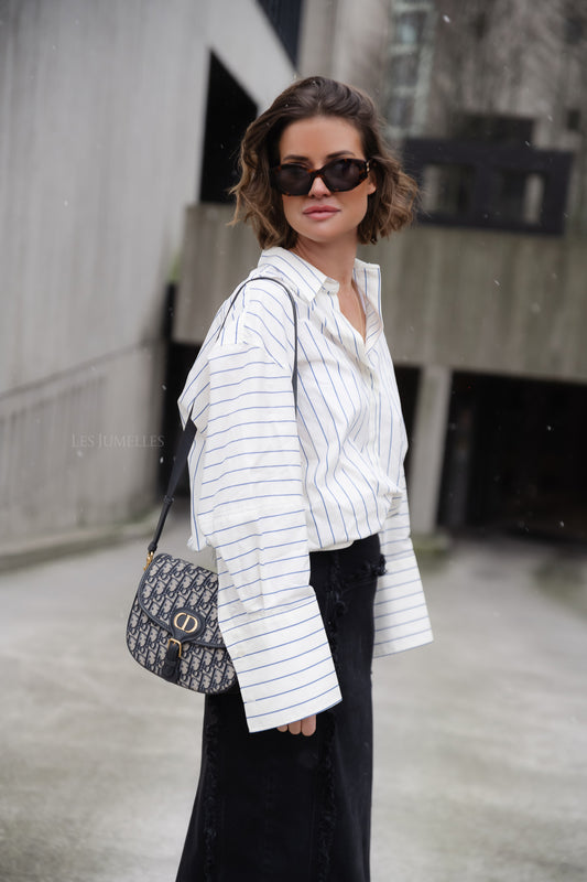 Les Jumelles Julianna daily stripe blouse surf the web