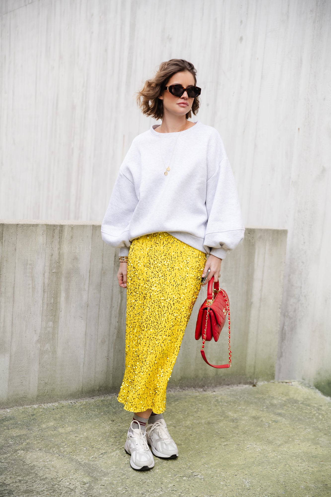 Glitter on sale yellow skirt