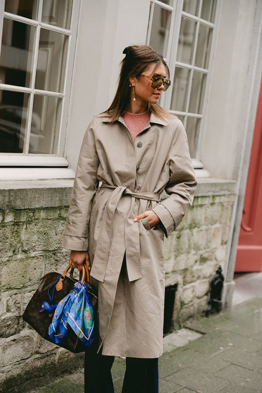 OBJVega LS long coat desert taupe