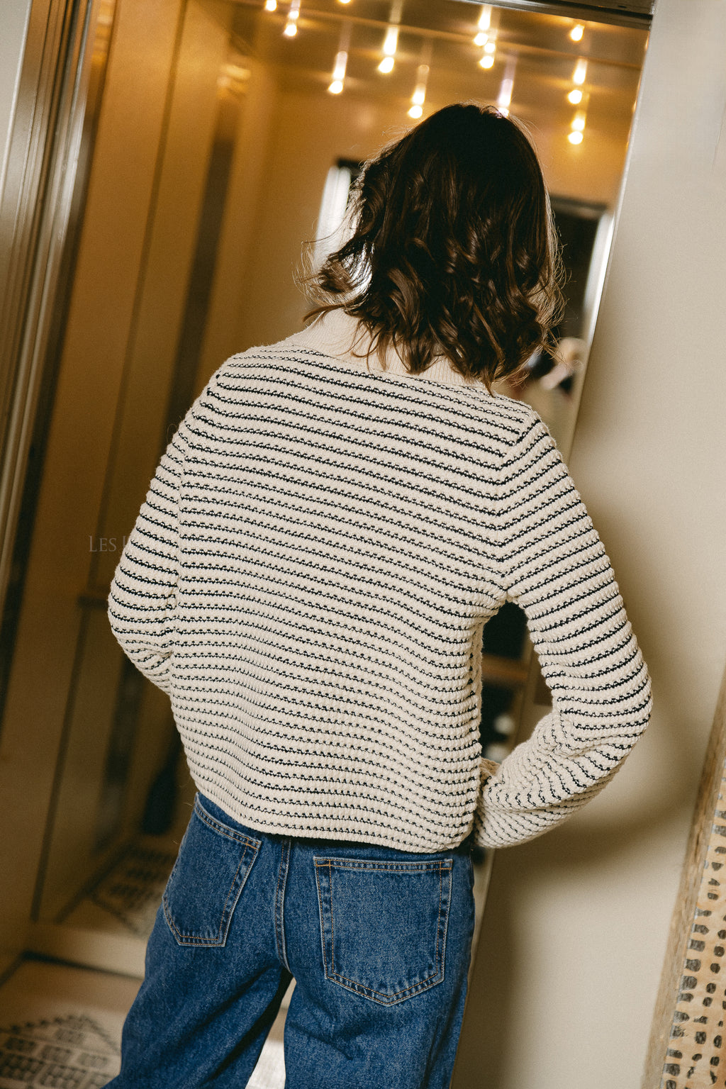 Cardigan tricoté YASFanto LS gardénia/blazer bleu marine