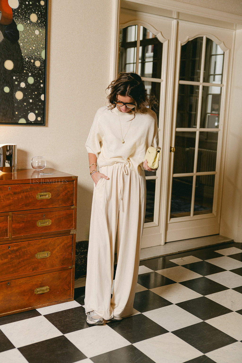 Veda velvet trousers ecru