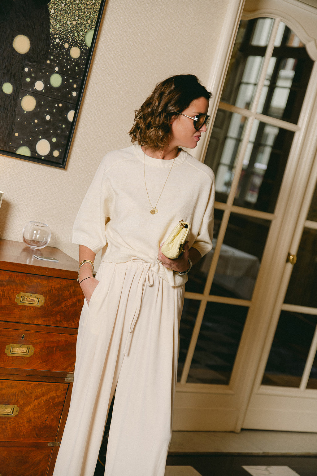 Veda velvet trousers ecru