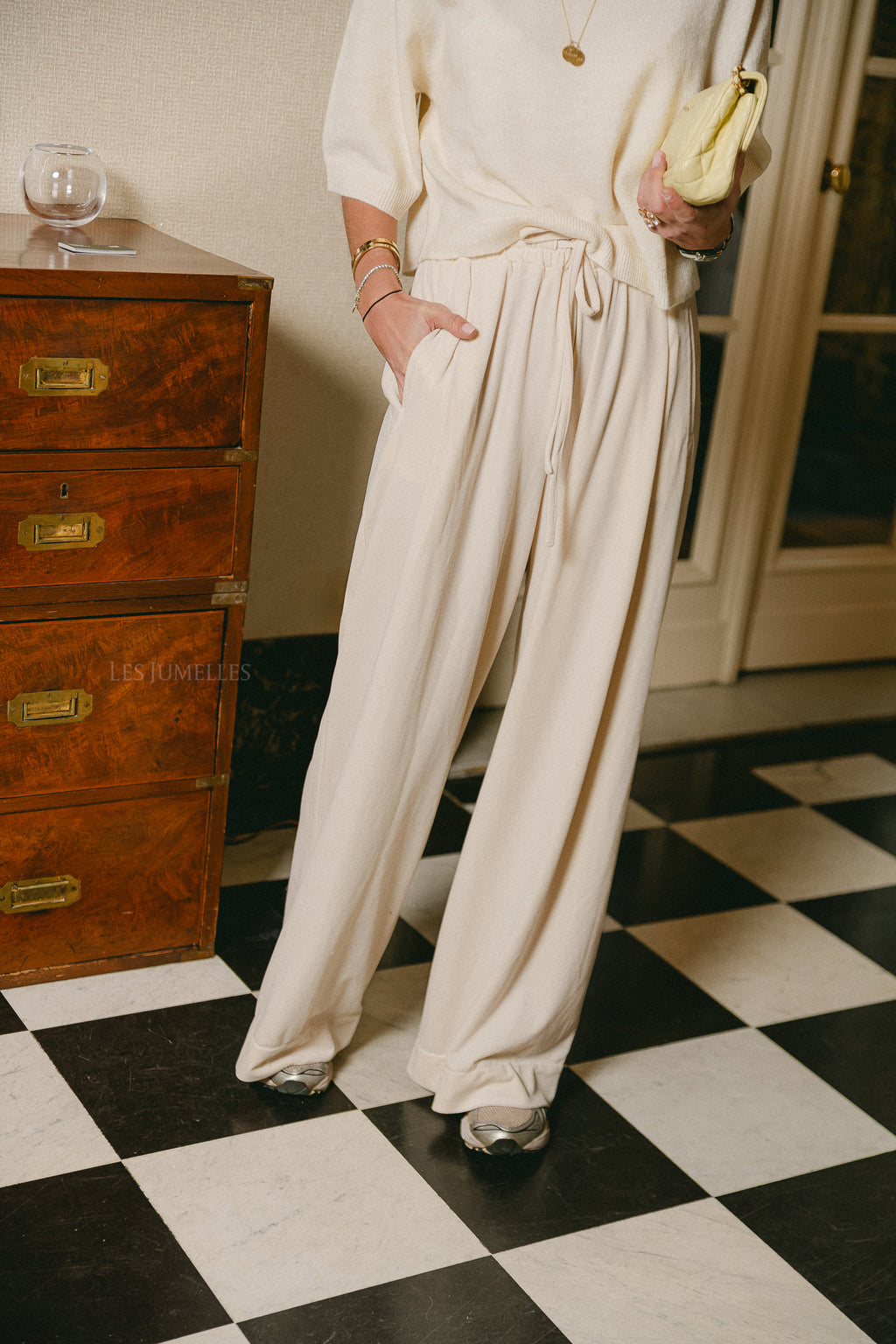 Veda velvet trousers ecru