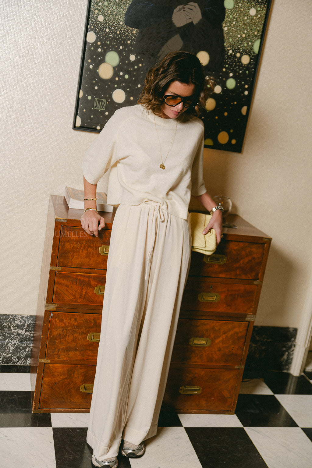 Veda velvet trousers ecru