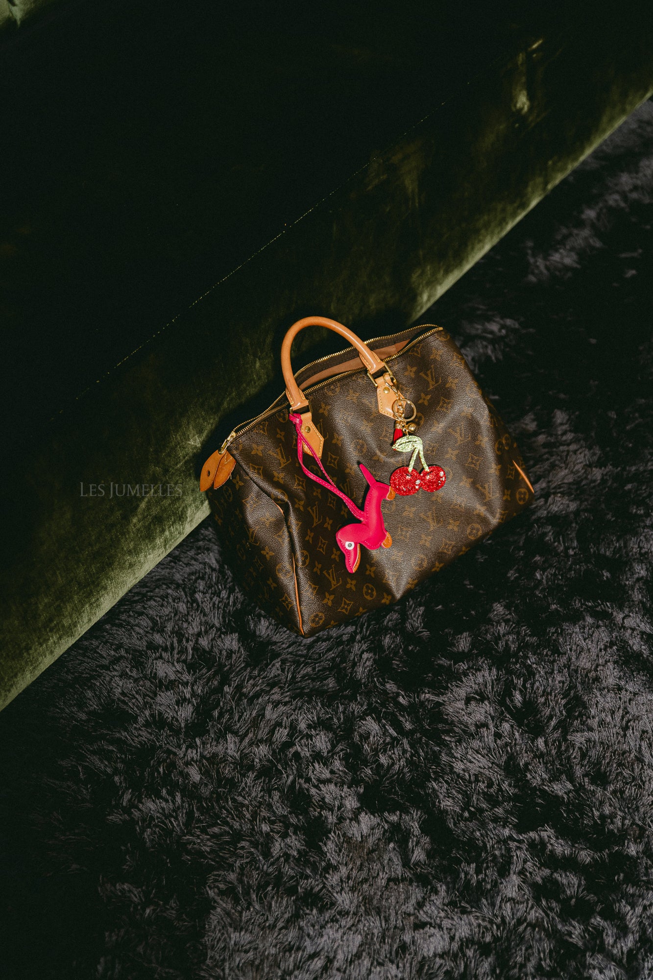 Cherry keychain strass