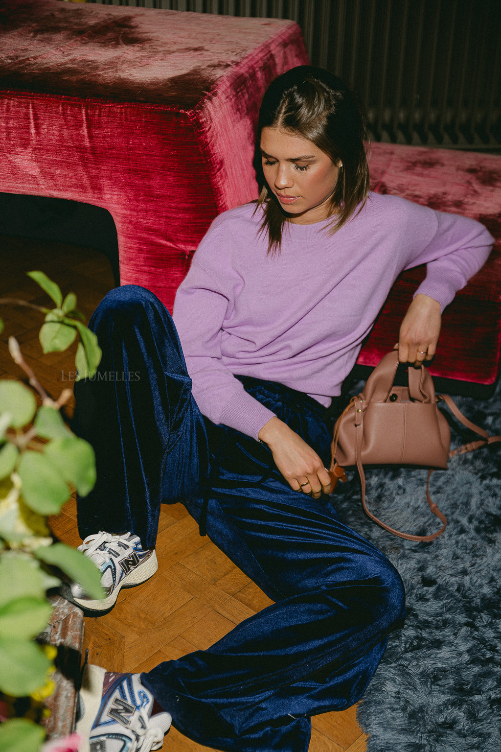 Veda velvet trousers navy