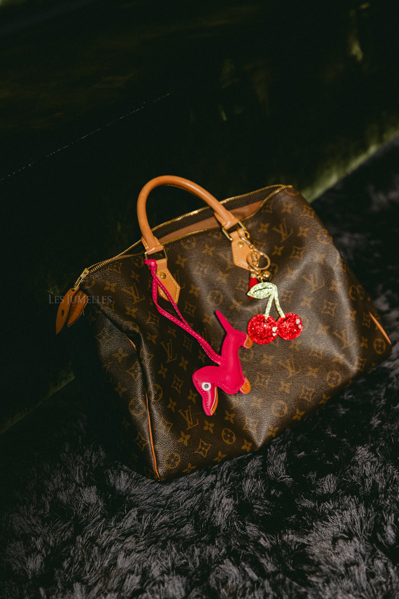 Cherry keychain strass