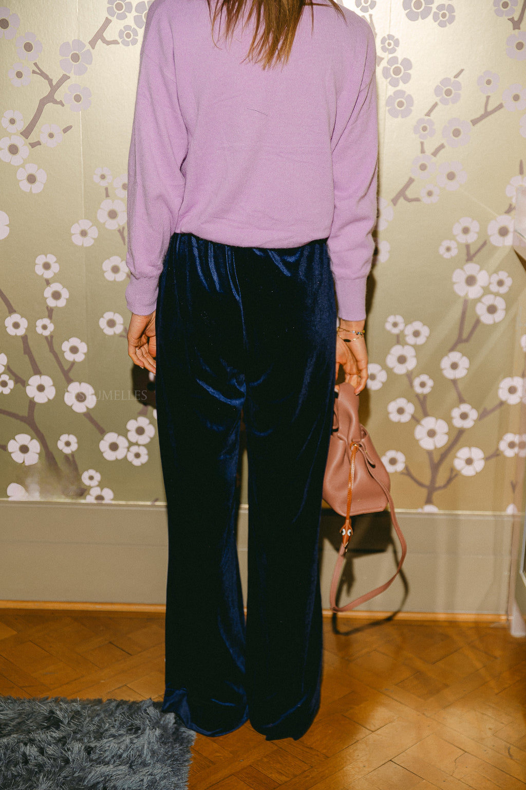 Veda velvet trousers navy