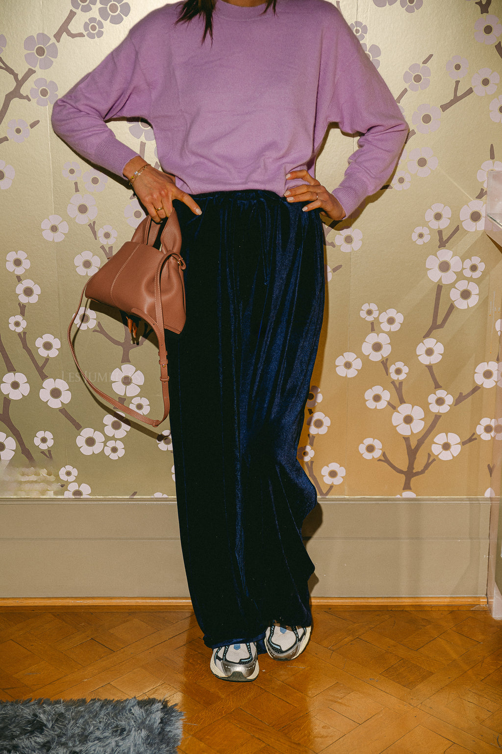 Veda velvet trousers navy