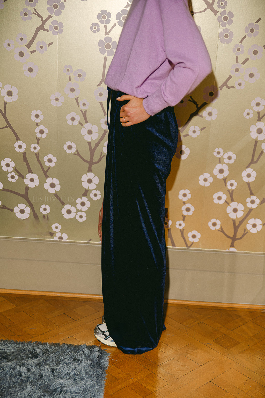 Veda velvet trousers navy