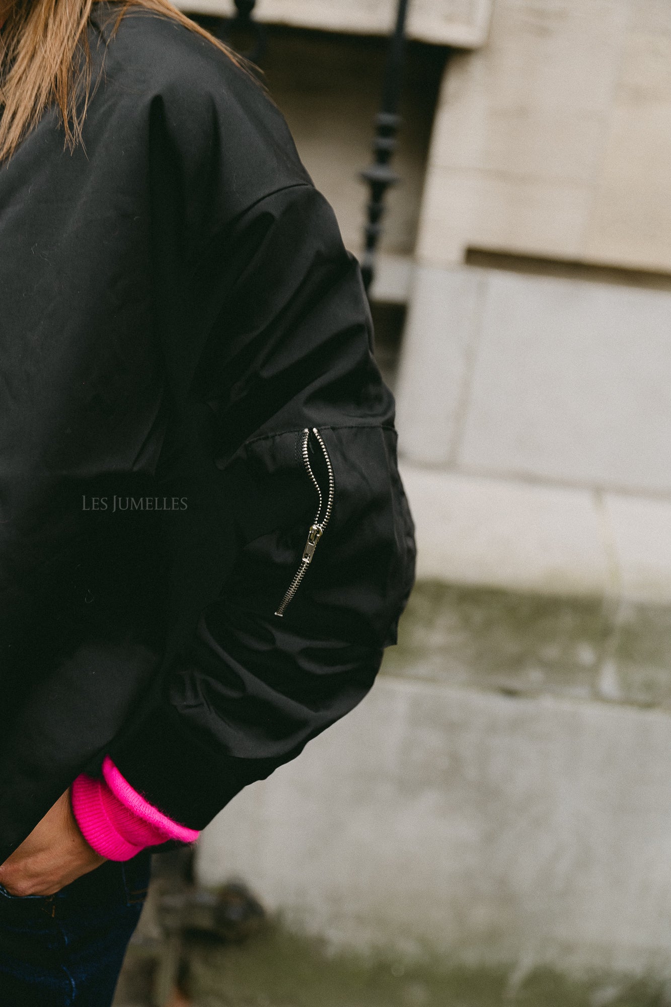 Blouson aviateur Leah noir