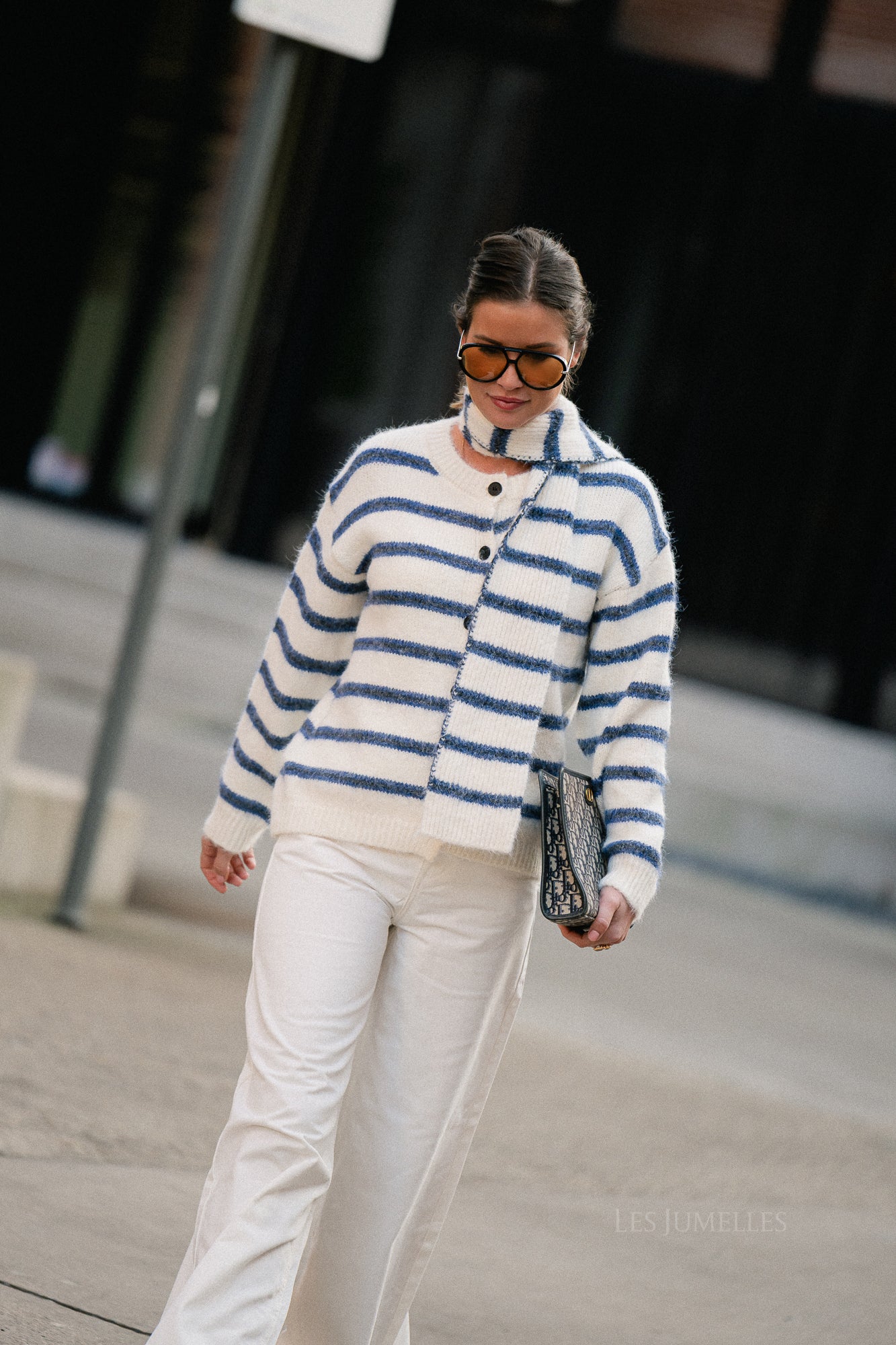 Yara wide legged jeans off white