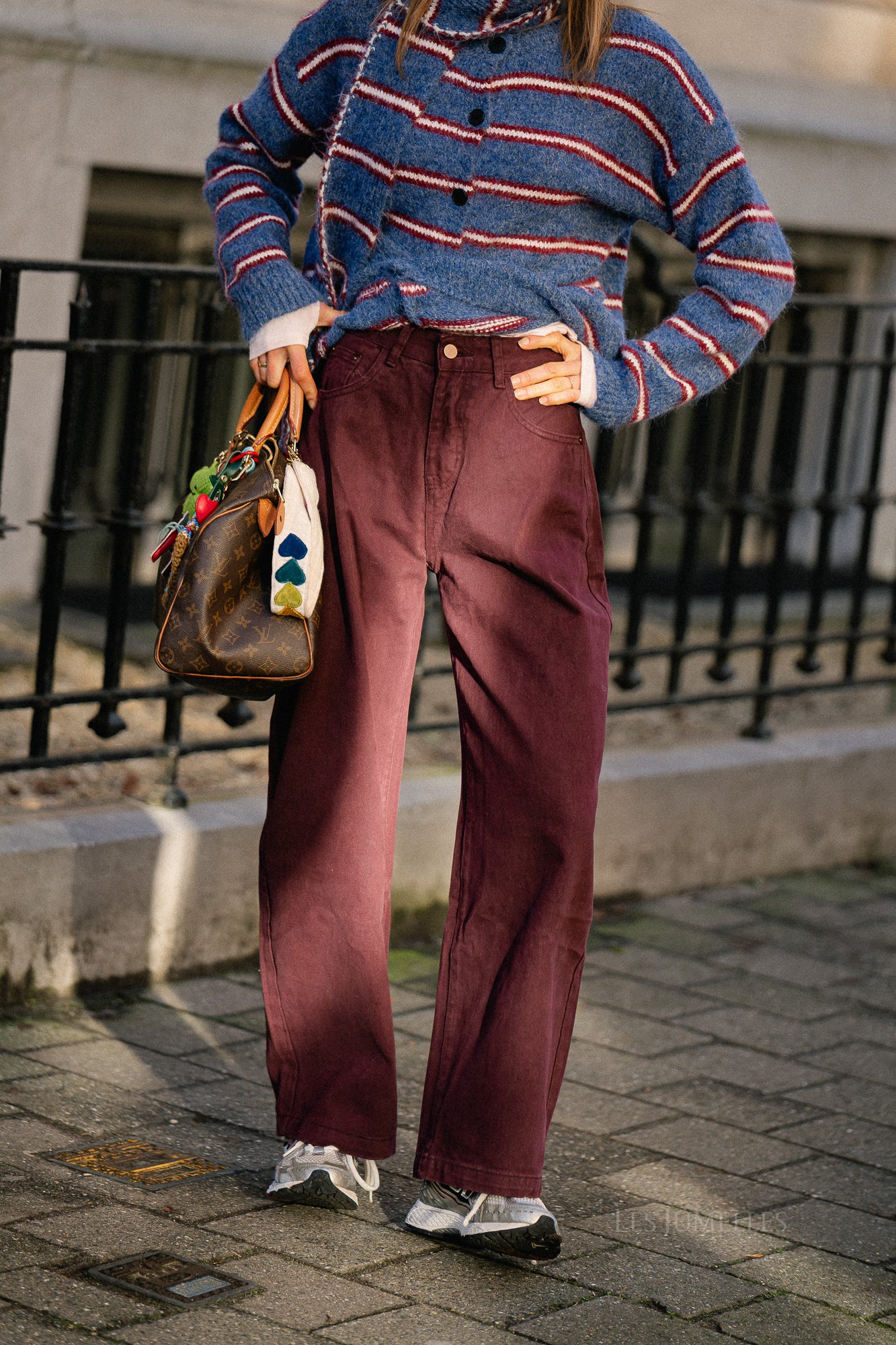 Olivia barrel jeans burgundy