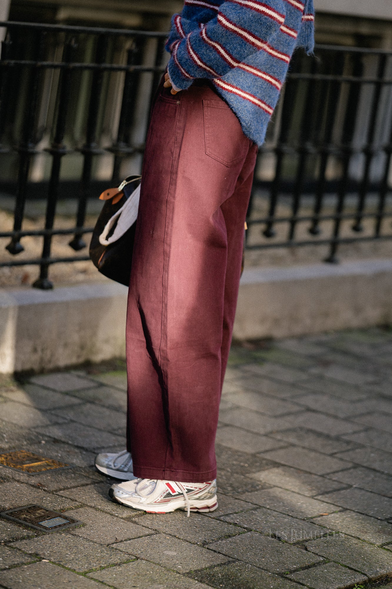 Olivia barrel jeans burgundy